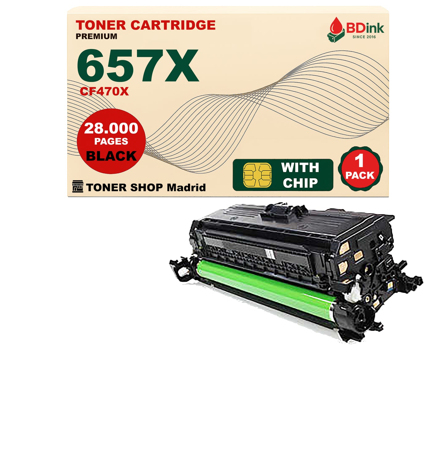 BDink Tóner Compatible HP 657X (Pack 4 CMYK) CF470X CF471X CF472X CF473X