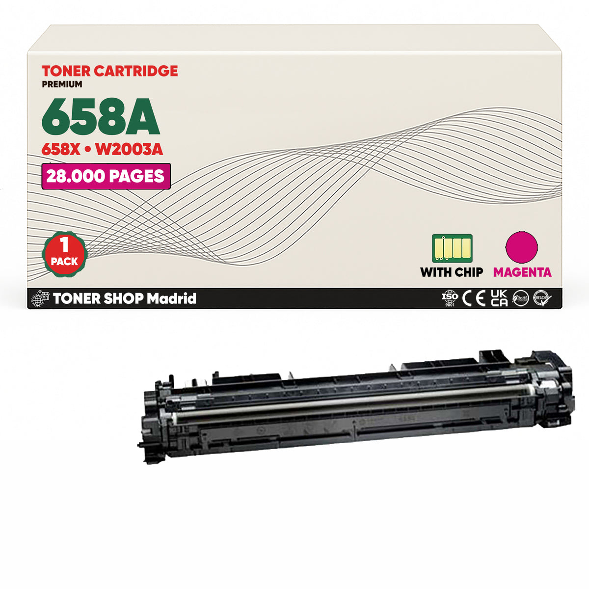 BDink Tóner Compatible HP 658A (Pack 4 CMYK) W2000A W2001A W2002A W2003A
