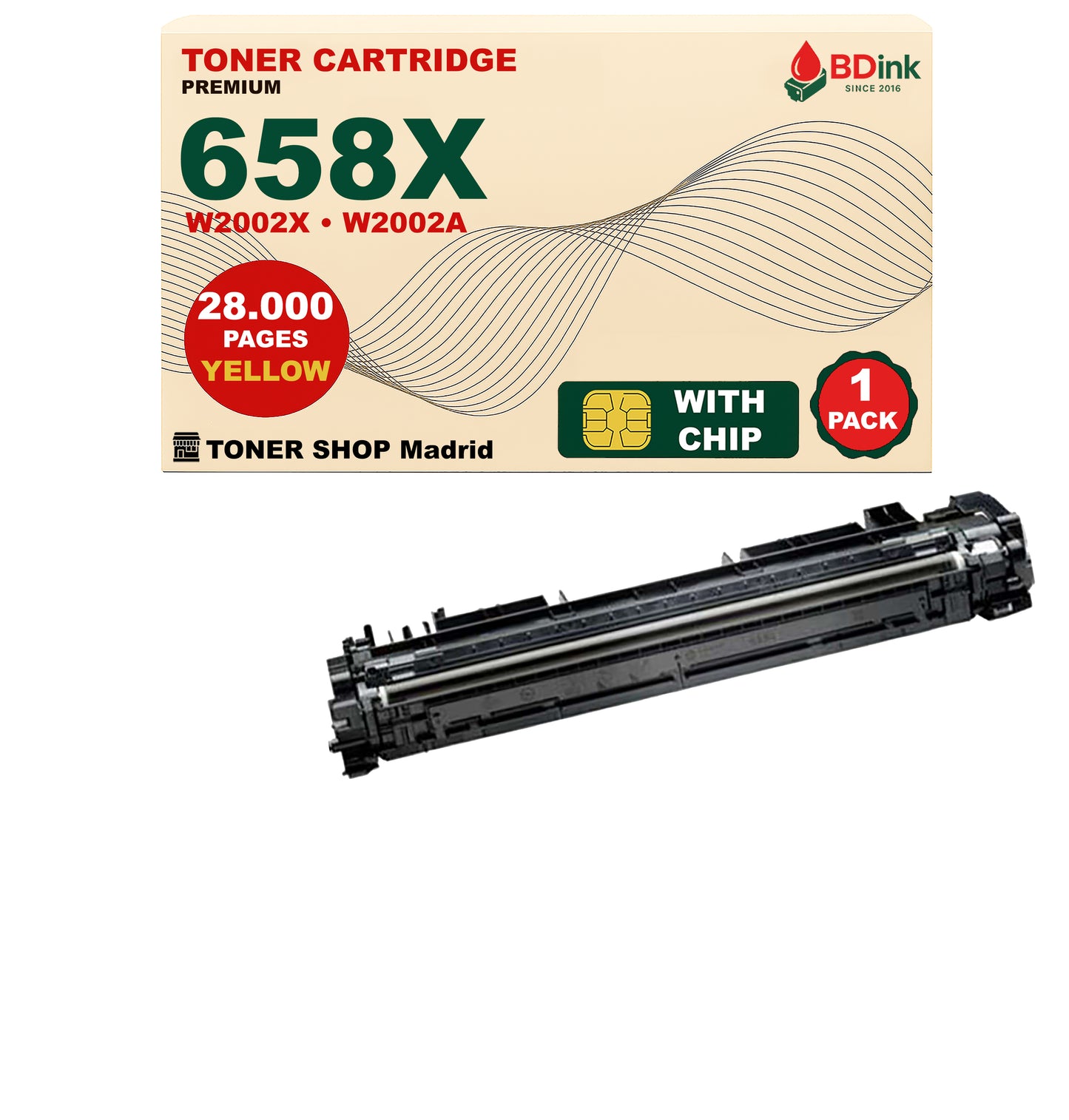 BDink Tóner Compatible HP 658X (Pack 4 CMYK) W2000X W2001X W2002X W2003X