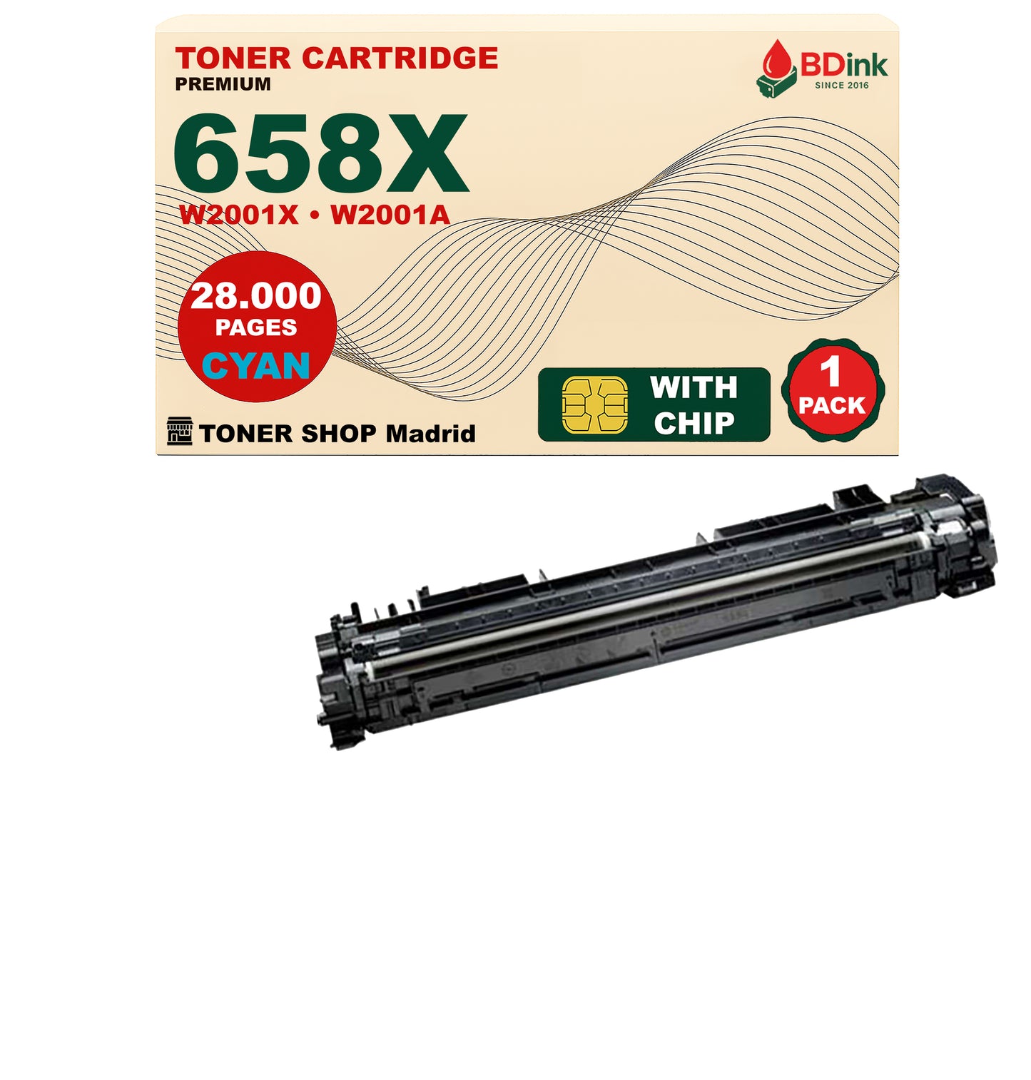 BDink Tóner Compatible HP 658X (Pack 4 CMYK) W2000X W2001X W2002X W2003X