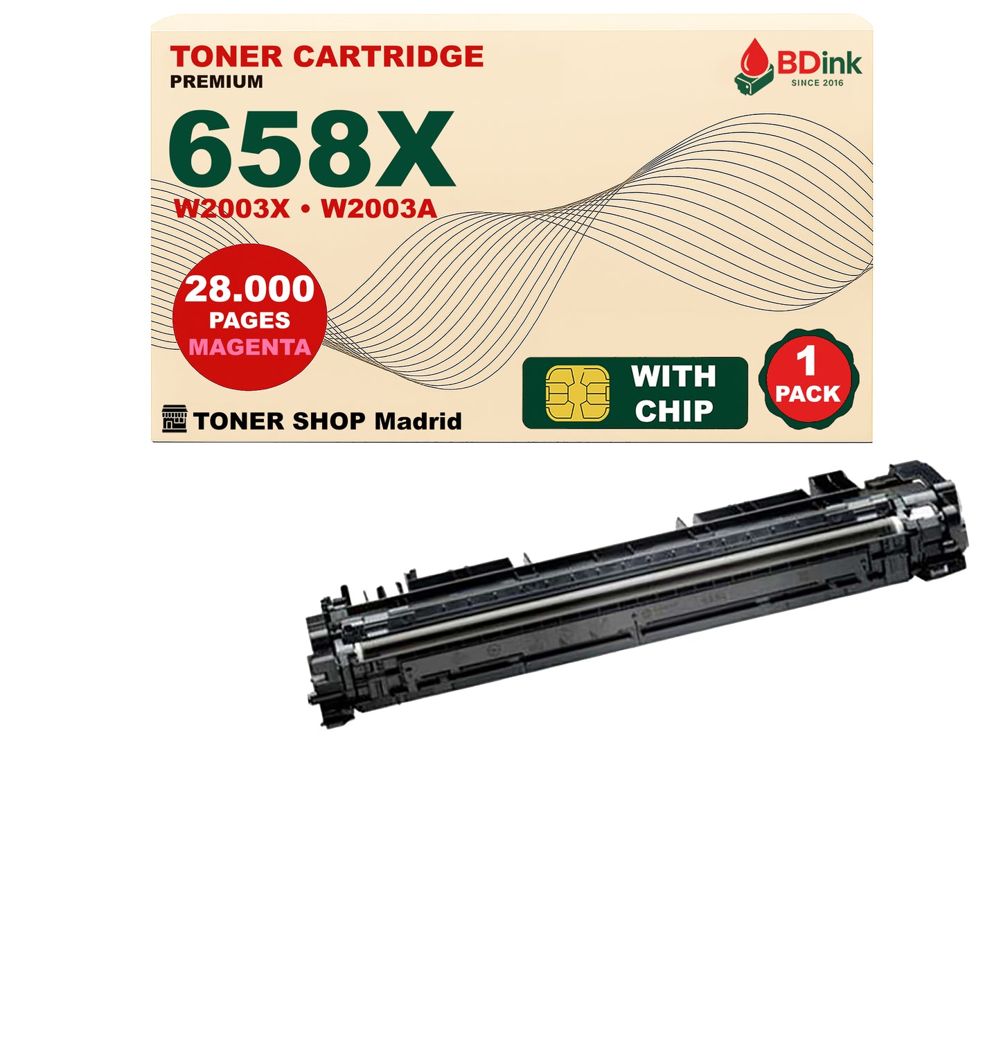 BDink Tóner Compatible HP 658X (Pack 4 CMYK) W2000X W2001X W2002X W2003X