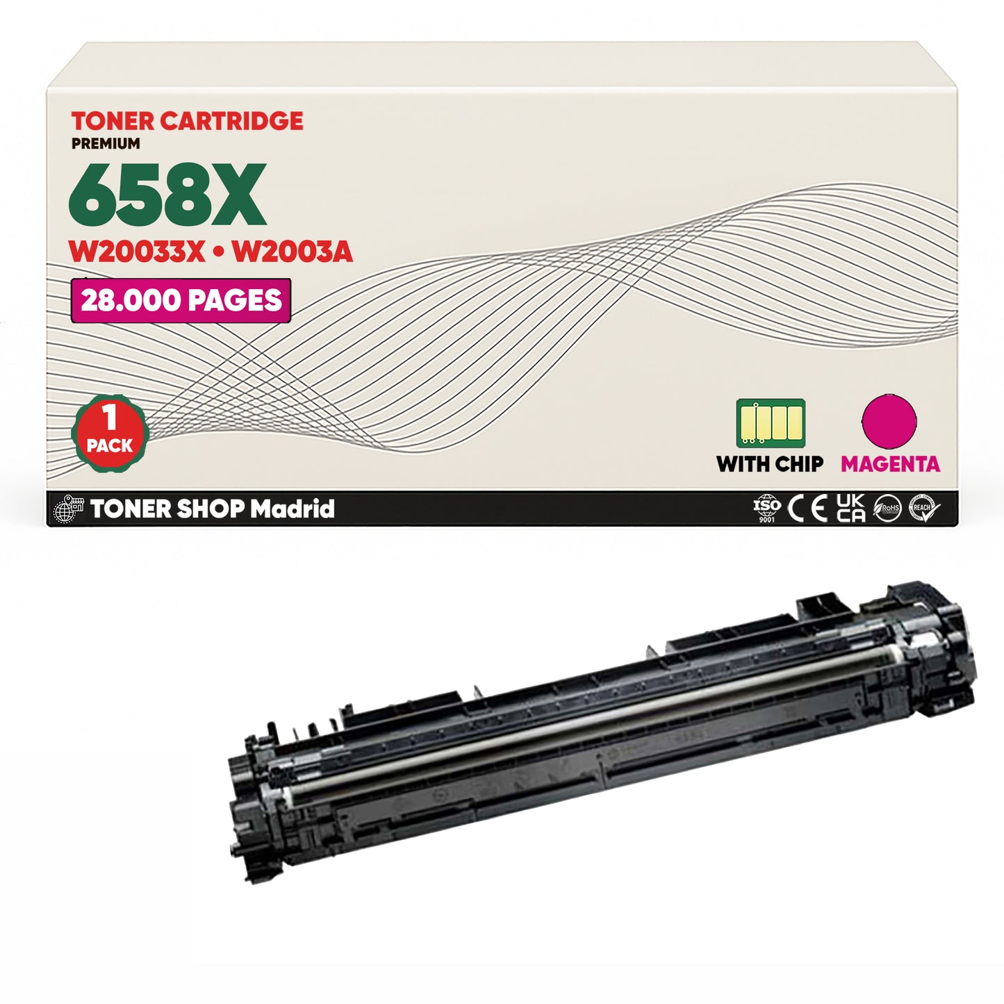 BDink Tóner Compatible HP 658X (Pack 4 CMYK) W2000X W2001X W2002X W2003X