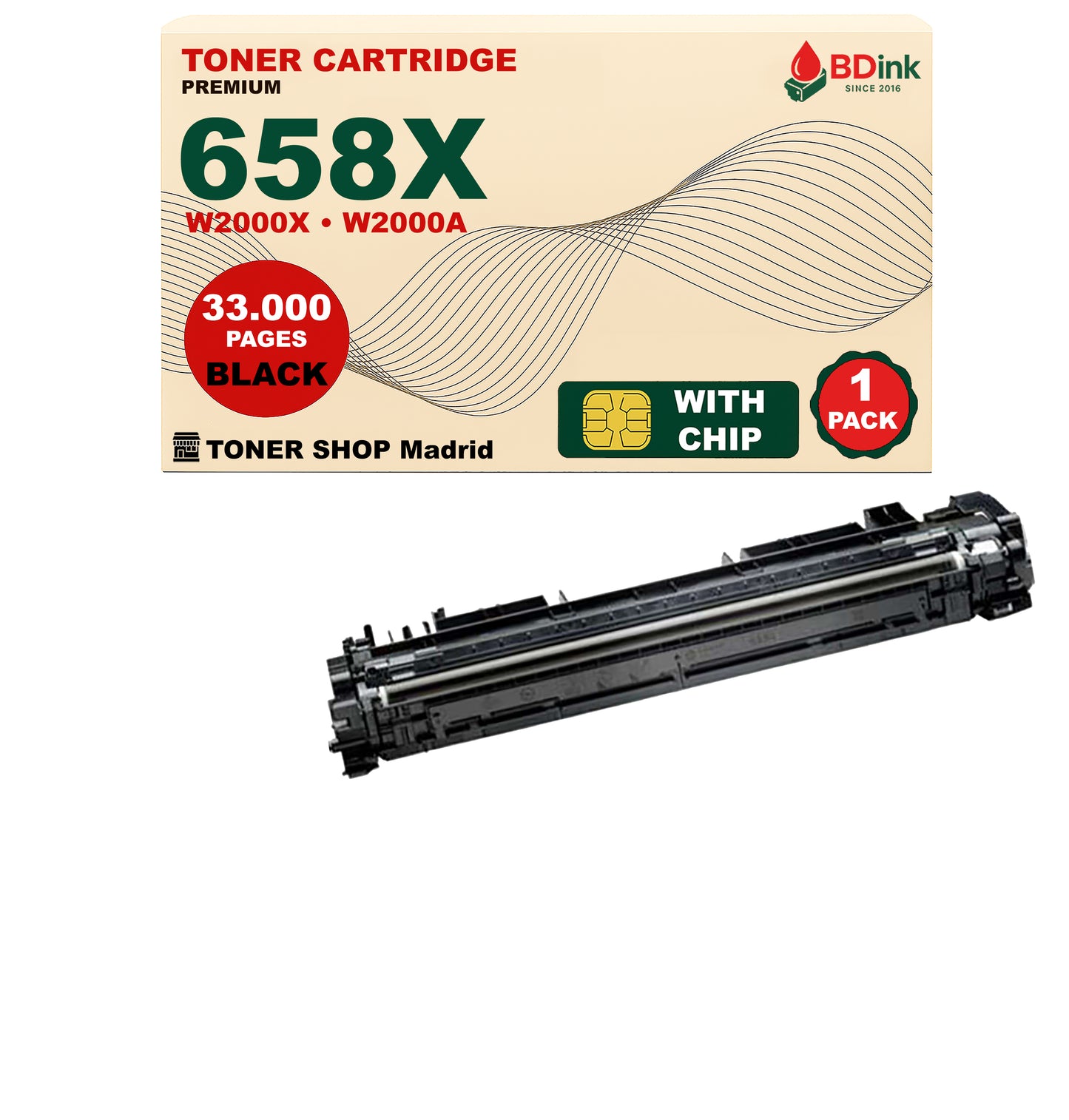 BDink Tóner Compatible HP 658X (Pack 4 CMYK) W2000X W2001X W2002X W2003X