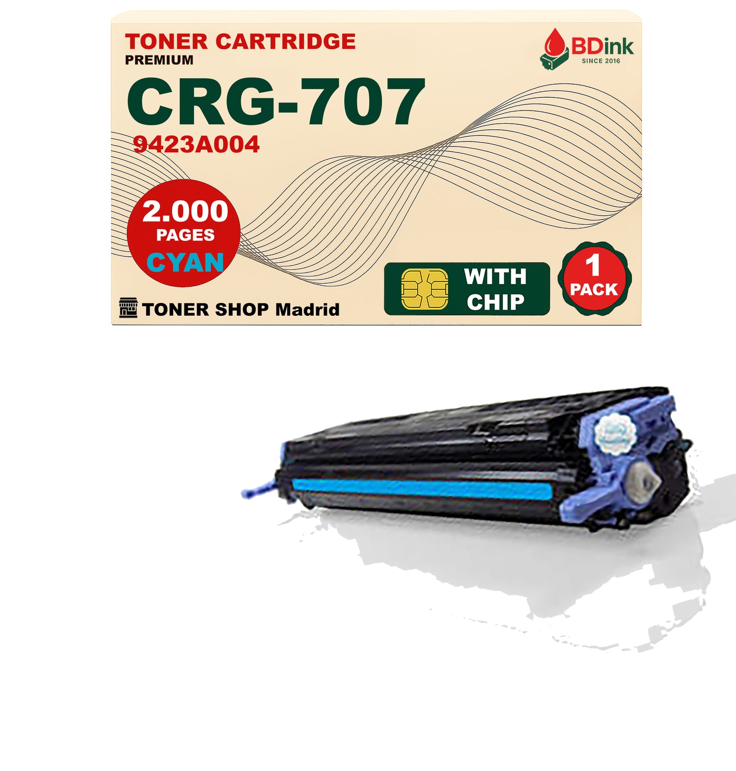 BDink Tóner Compatible Canon 707 (CMYK Pack 4)