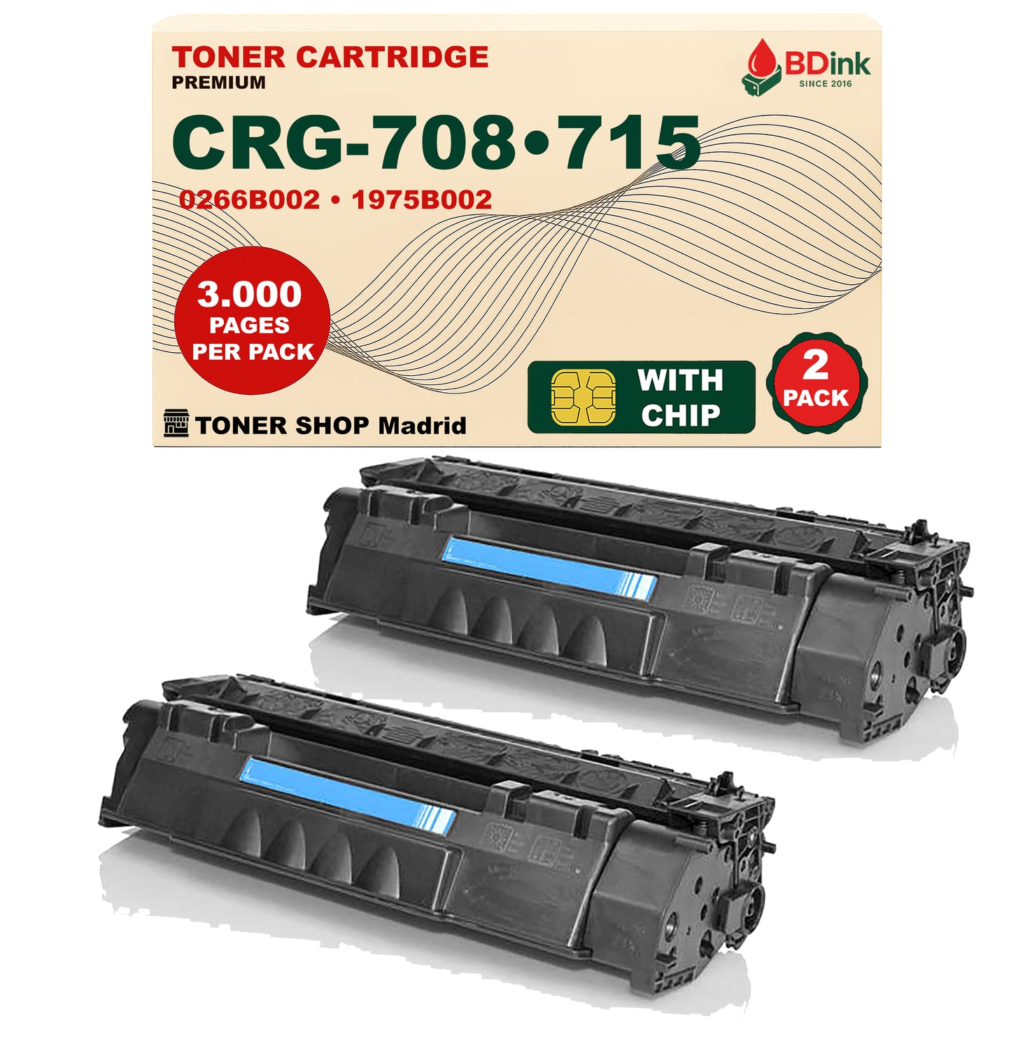 BDink Cartucho Tóner Compatible Canon 708/715 Negro