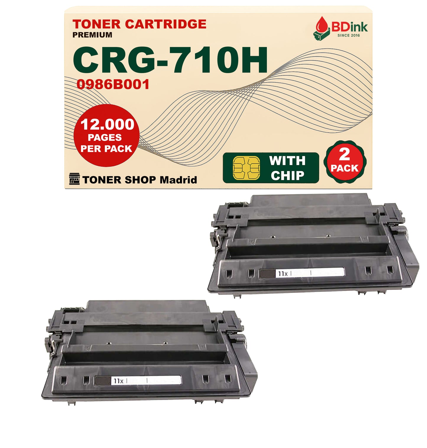 BDink Cartucho Tóner Compatible Canon 710H Negro