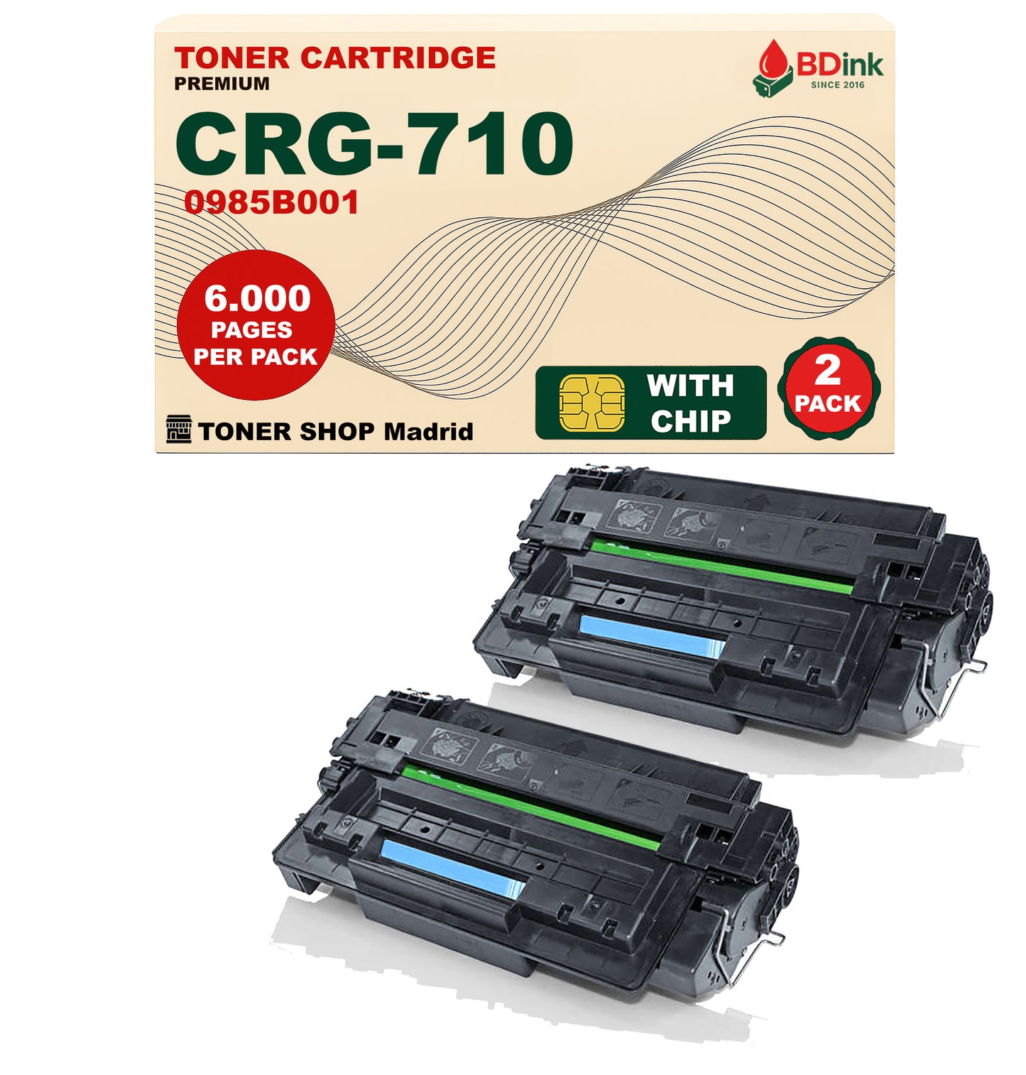 BDink Cartucho Tóner Compatible Canon 710 Negro
