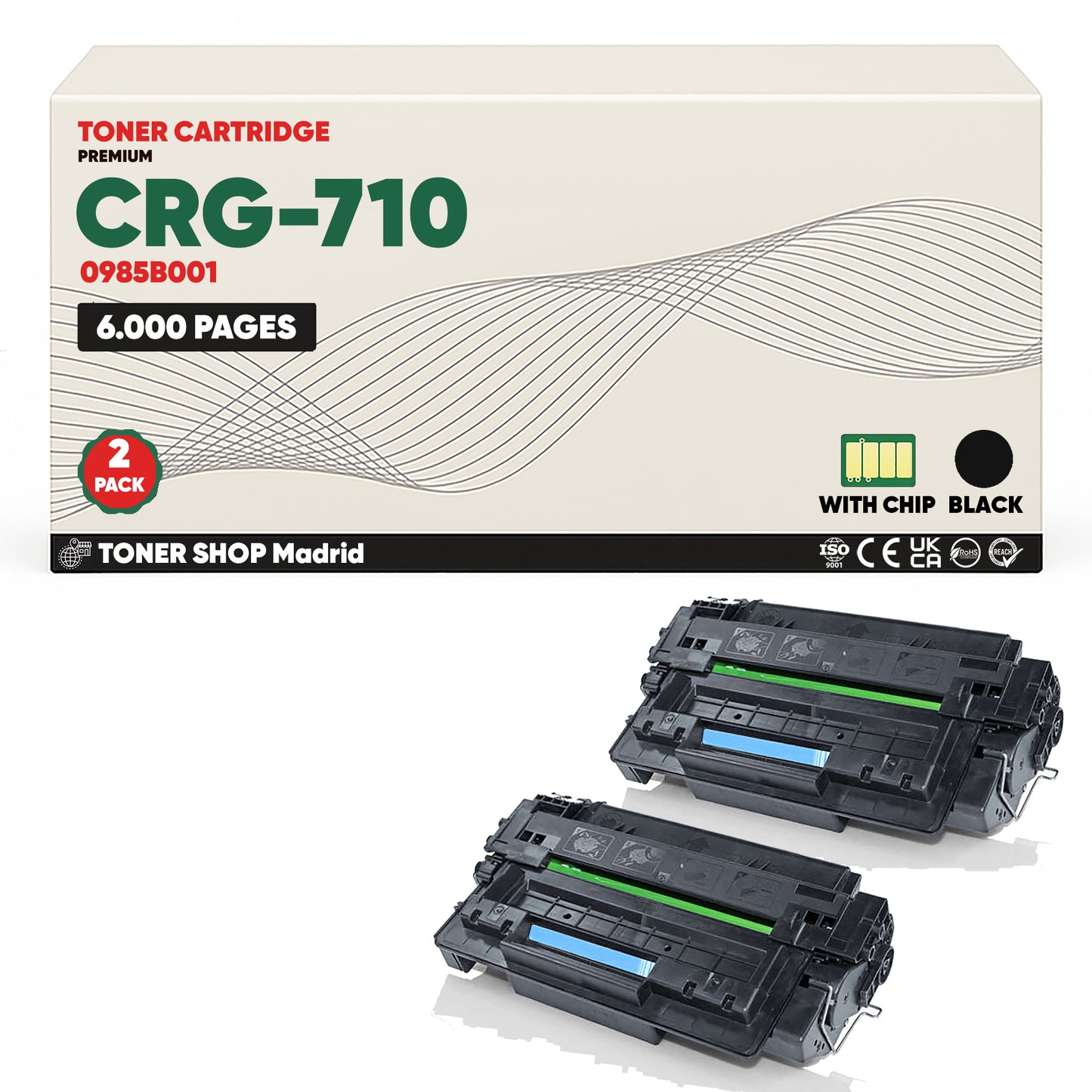 BDink Cartucho Tóner Compatible Canon 710 Negro