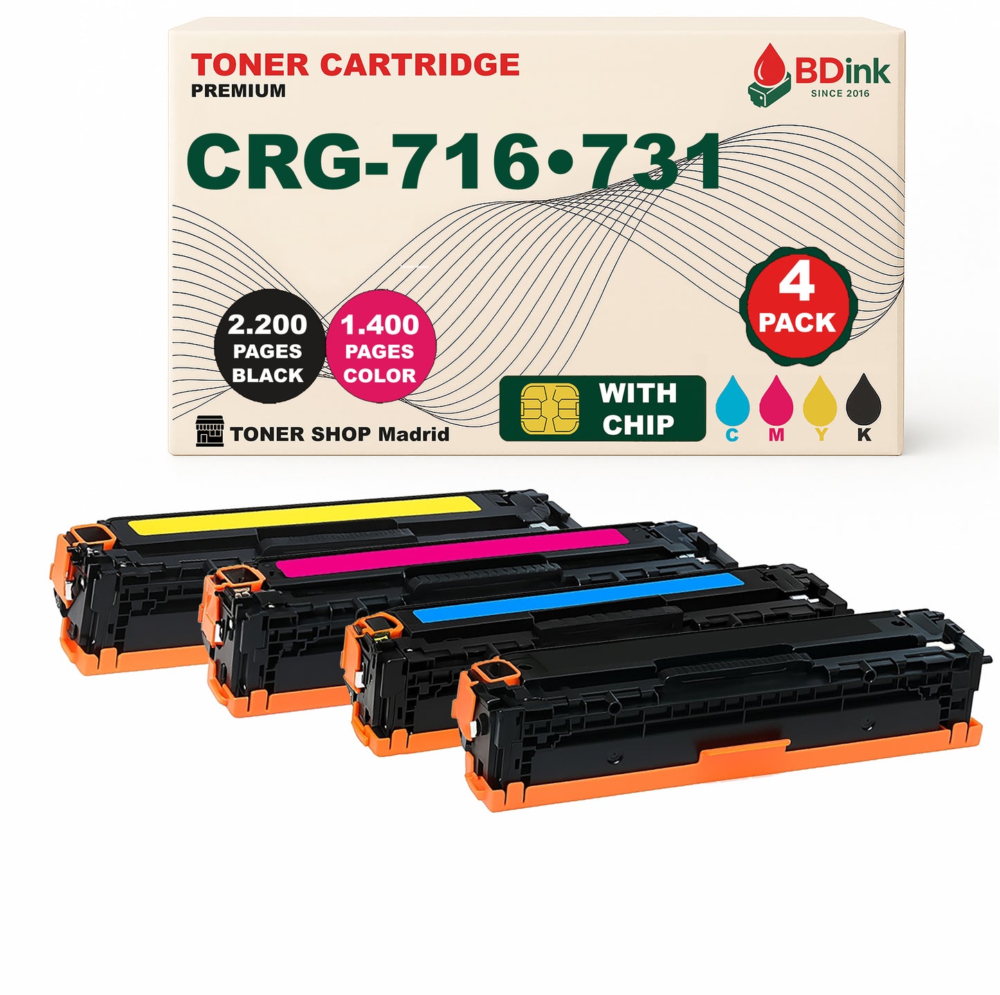 BDink Tóner Compatible Canon 716 / 731 (CMYK 4 Pack)