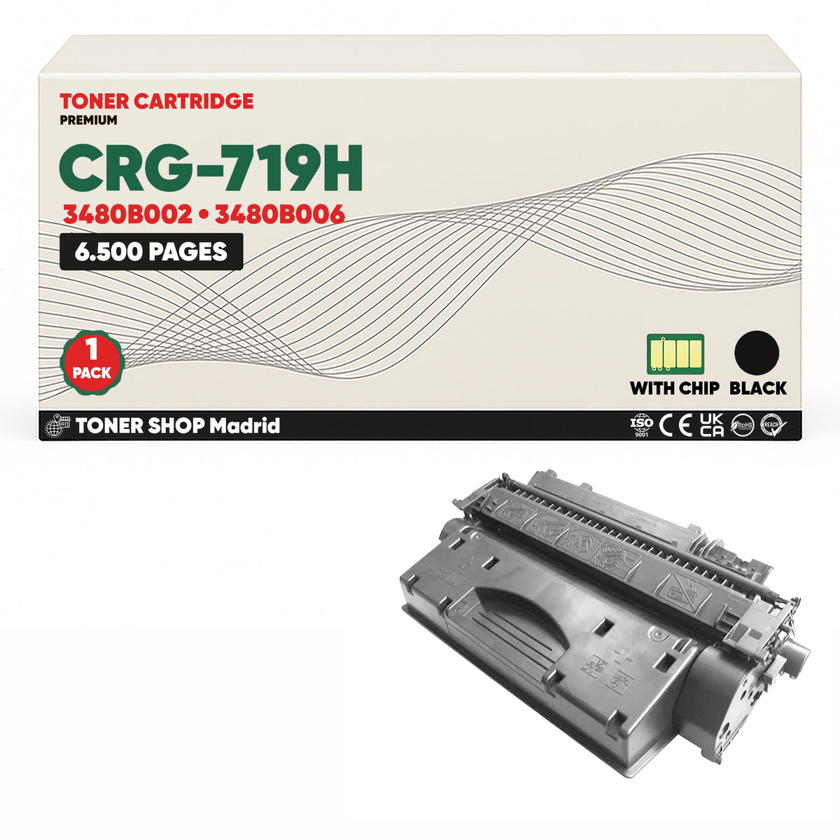 BDink Cartucho Tóner Compatible Canon 719H/CEXV40 Negro (Pack 1)