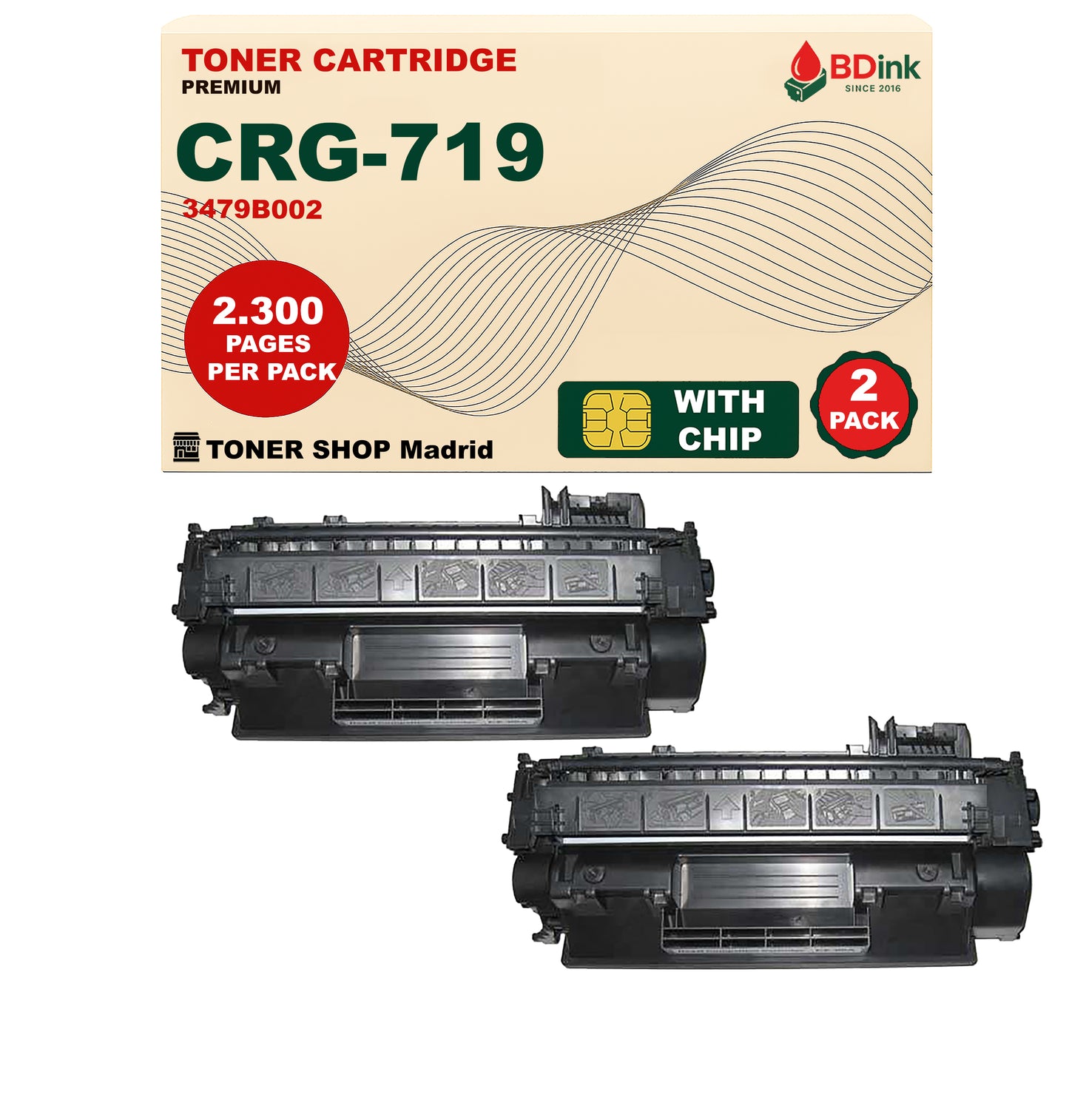 BDink Cartucho Tóner Compatible Canon 719 Negro