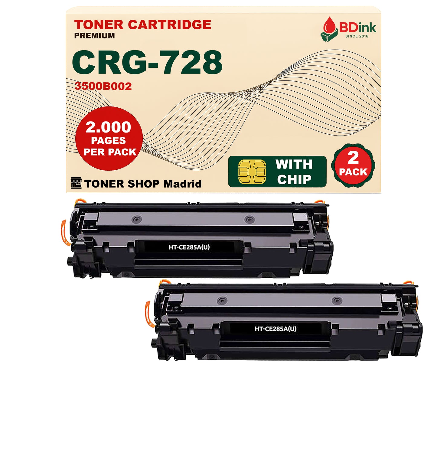 BDink Cartucho Tóner Compatible Canon 728 Negro