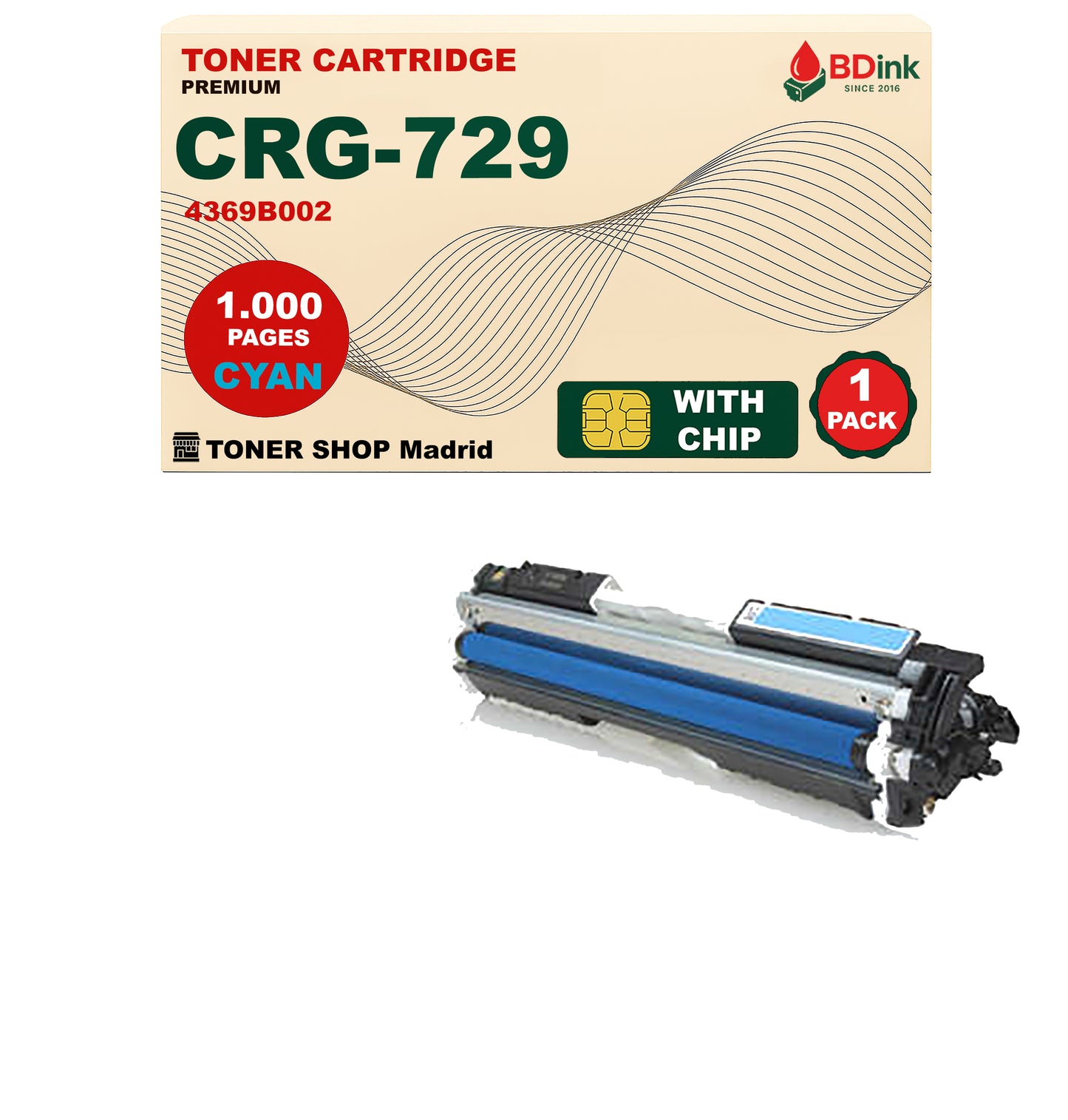 BDink Tóner Compatible Canon 729 (CMYK 4 Pack)