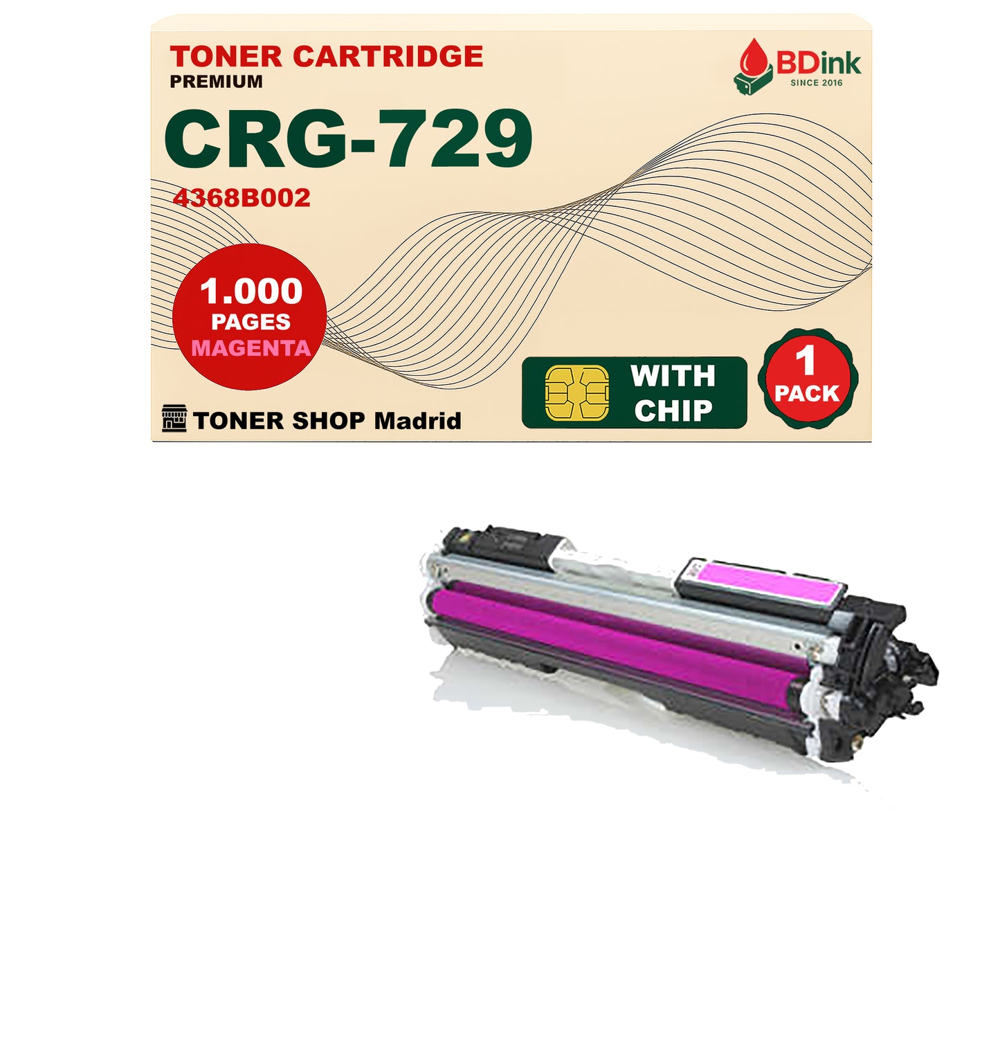 BDink Tóner Compatible Canon 729 (CMYK 4 Pack)