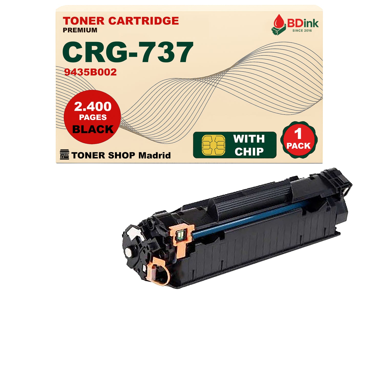 BDink Cartucho Tóner Compatible Canon 737 Negro