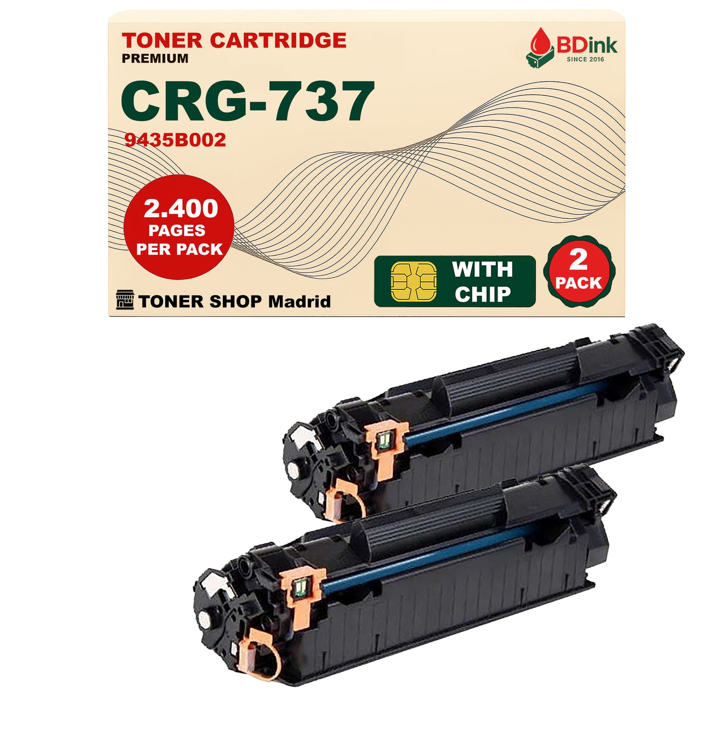 BDink Cartucho Tóner Compatible Canon 737 Negro