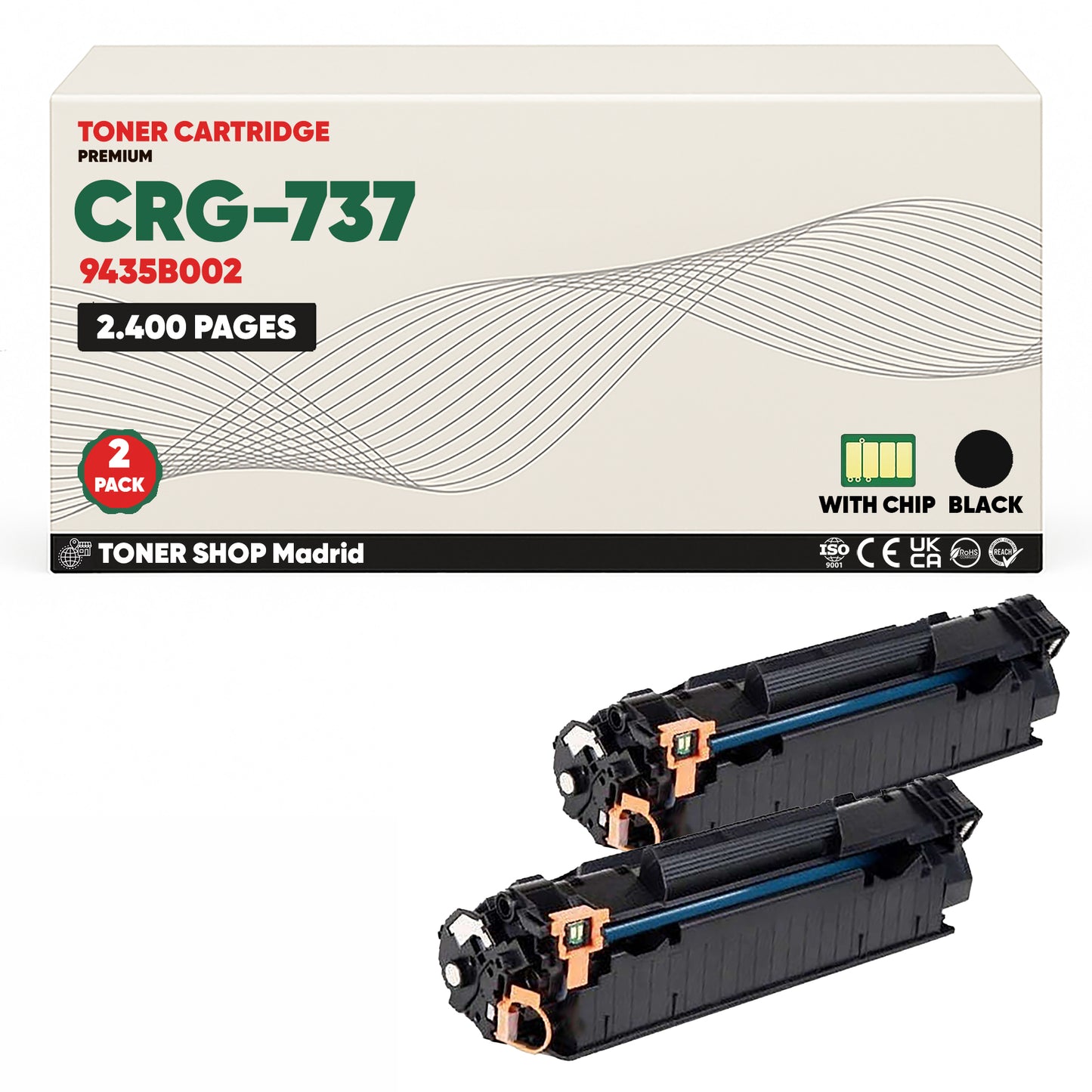BDink Cartucho Tóner Compatible Canon 737 Negro