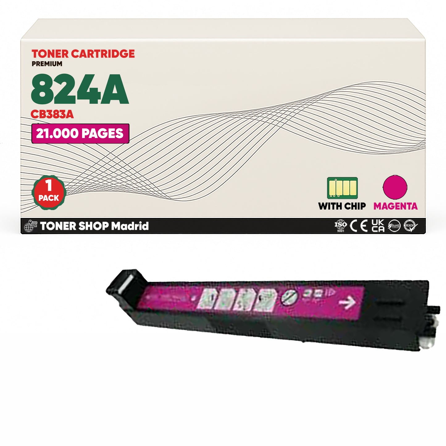 BDink Cartucho Tóner Compatible HP 823A/824A CMYK (Pack 4)