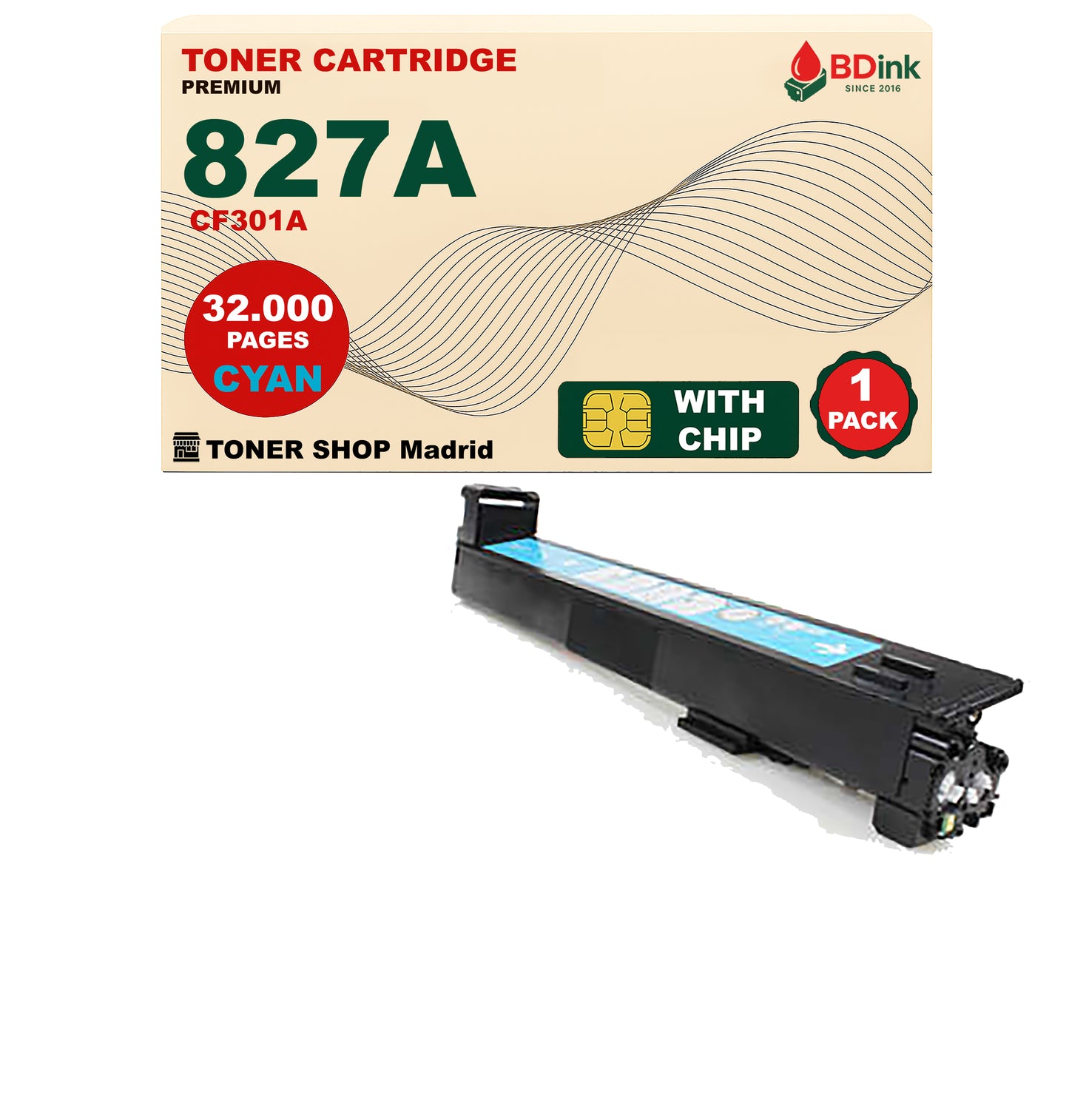 BDink Tóner Compatible HP 827A (Pack 4 CMYK) CF300A CF301A CF302A CF303A