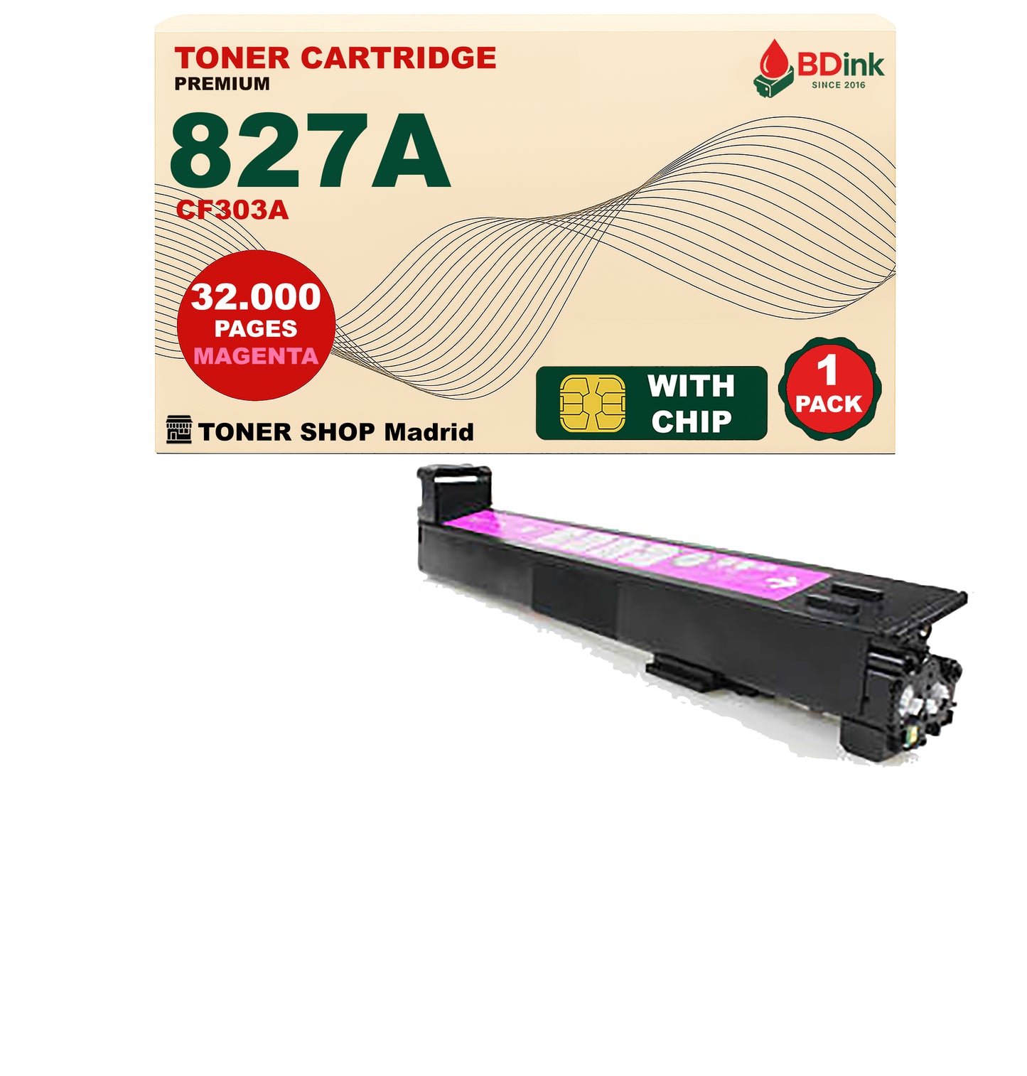 BDink Tóner Compatible HP 827A (Pack 4 CMYK) CF300A CF301A CF302A CF303A