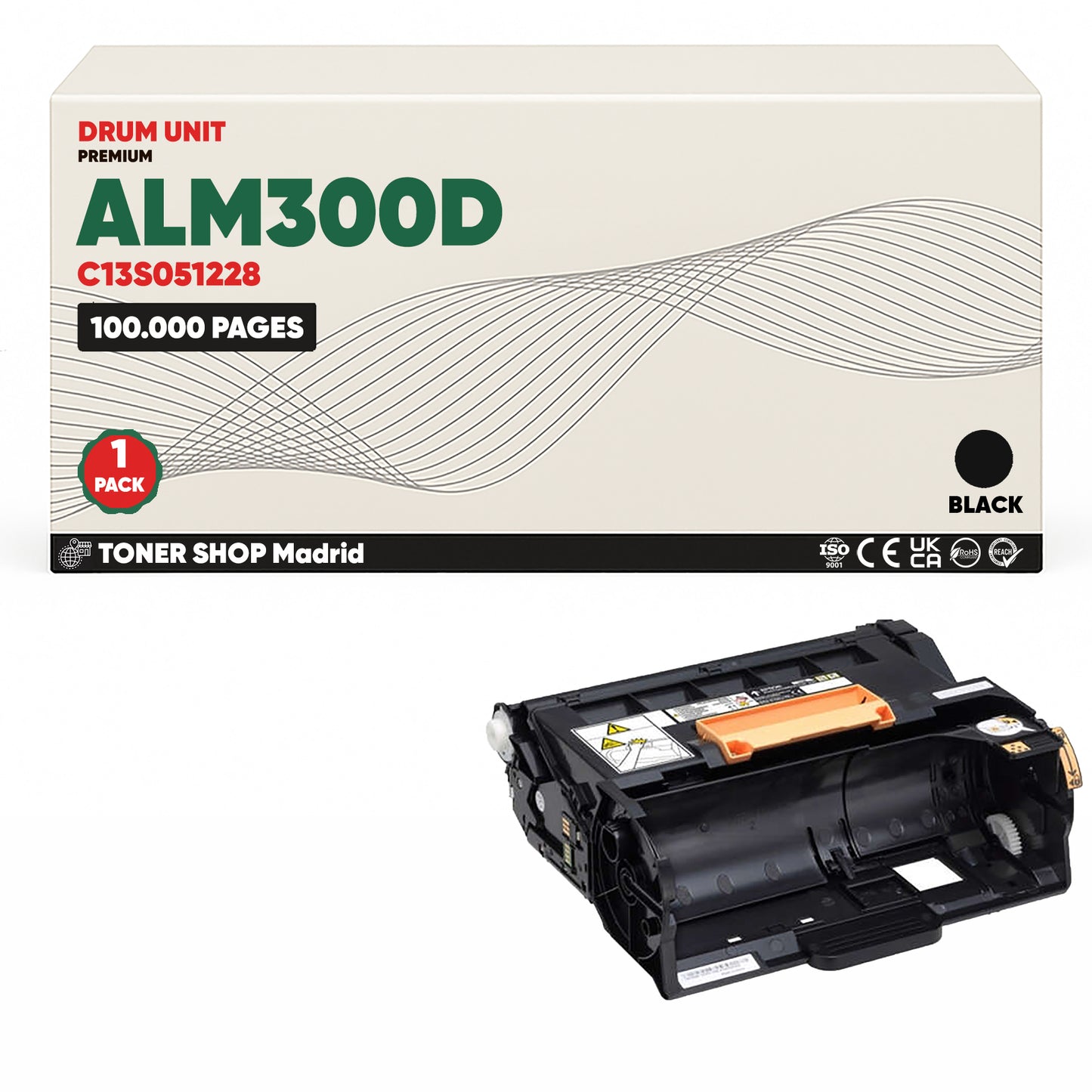 BDink Tambor de Imagen Compatible Epson ALM300D Negro (Drum)