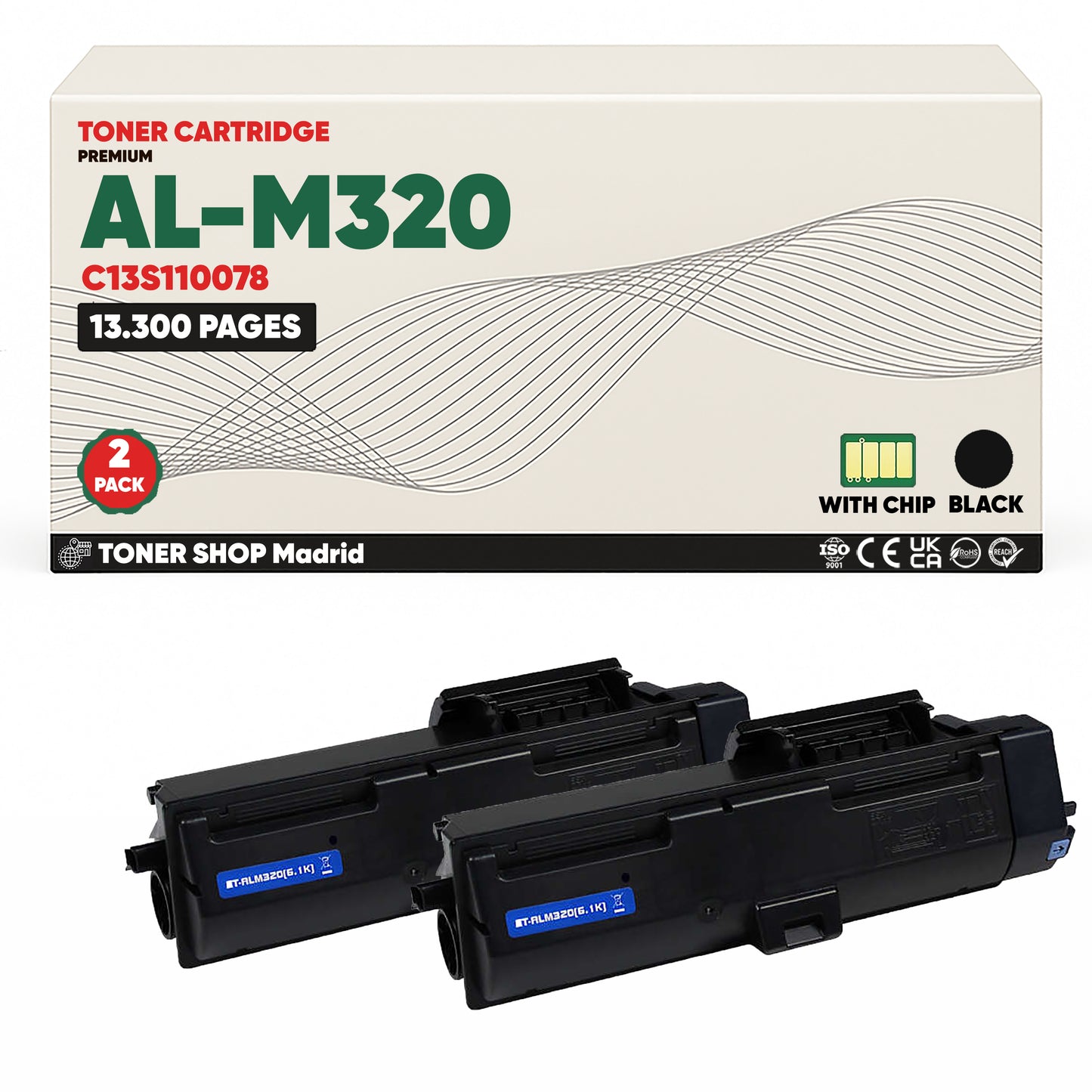 BDink Cartucho Tóner Compatible Epson ALM320 Negro (Pack 1)