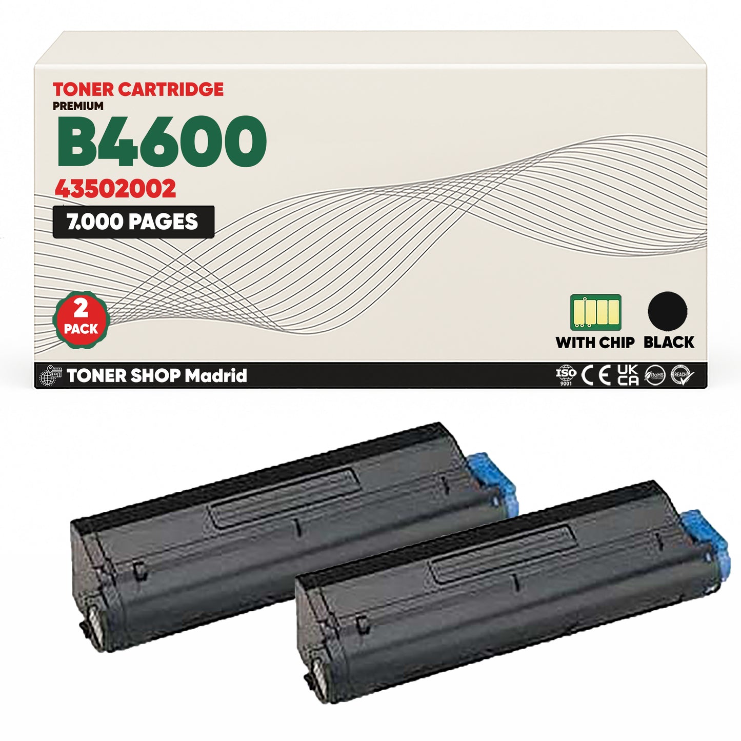 BDink Cartucho Tóner Compatible OKI B4600 Negro