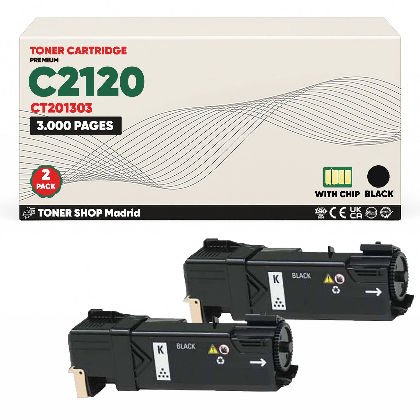 BDink Cartucho Tóner Compatible Xerox DocuPrint C2120 Negro