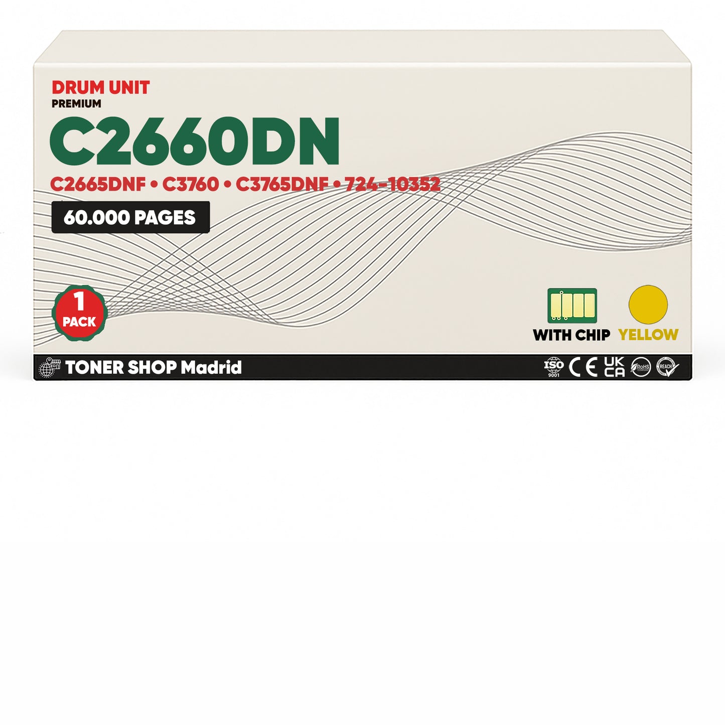 BDink Tambor de Imagen Compatible Dell C2660DN (Pack 4 CMYK)