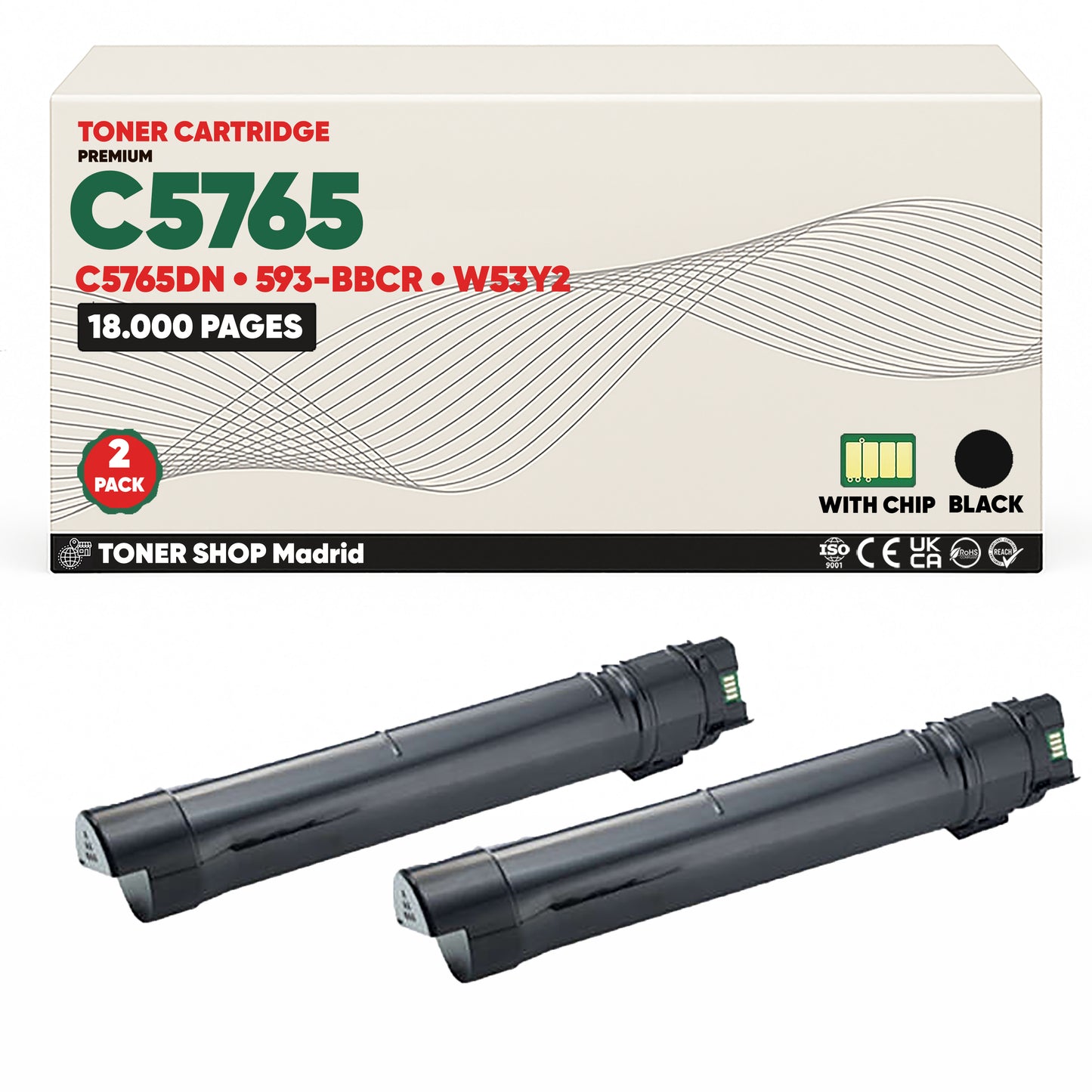 BDink Cartucho Tóner Compatible Dell C5765/C5765DN Negro