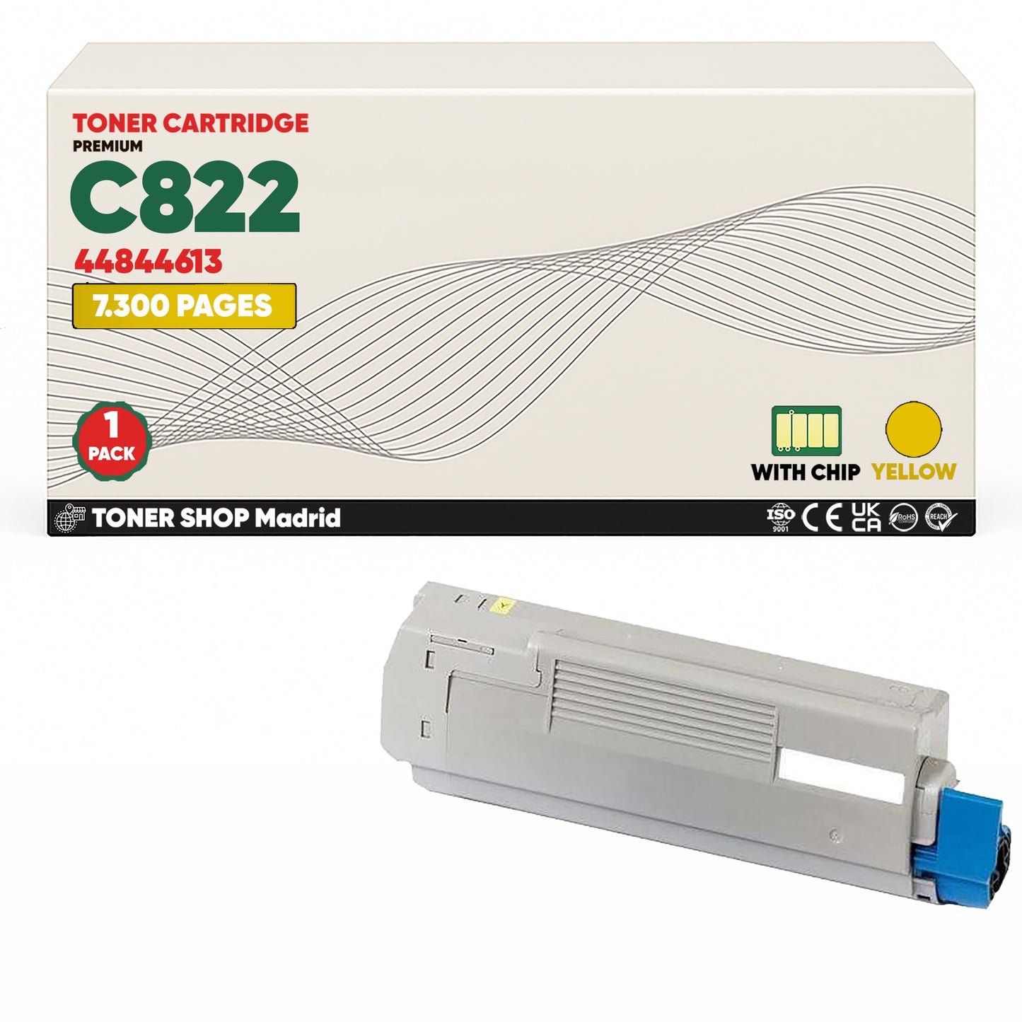 BDink Cartuchos Tóner Compatibles OKI C822 CMYK (Pack 4)