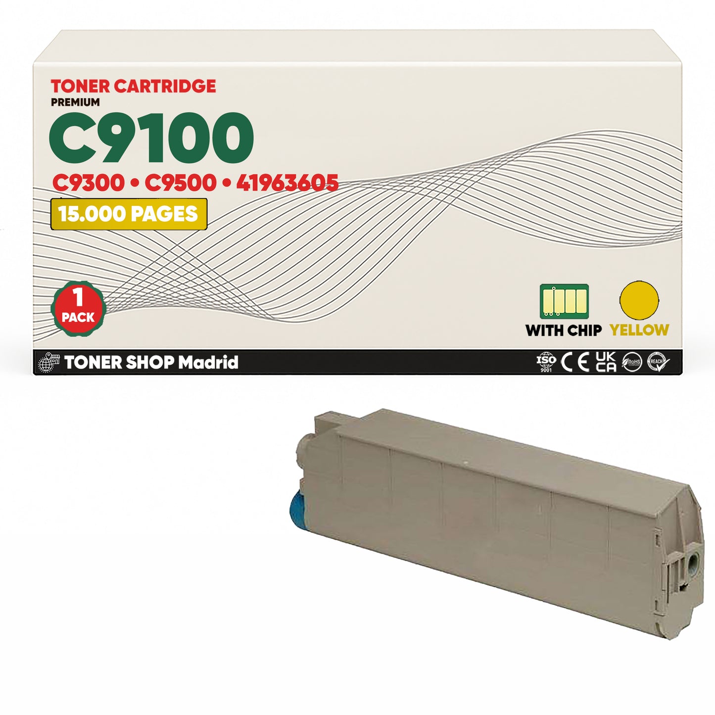 BDink Cartuchos Tóner Compatibles OKI C9100/C9300/C9500 CMYK (Pack 4)