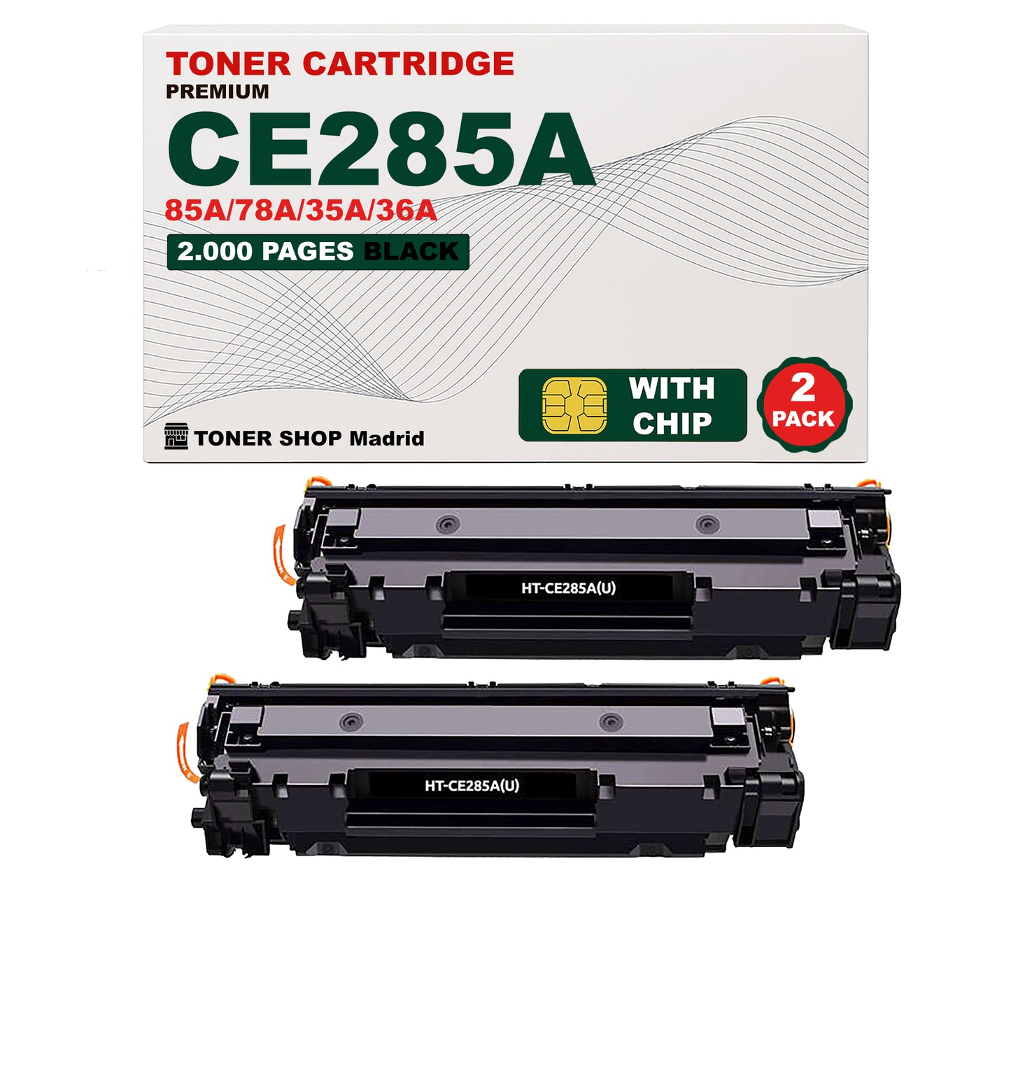 BDink Cartucho Tóner Compatible HP CE285A - 85A/78A/35A/36A Negro