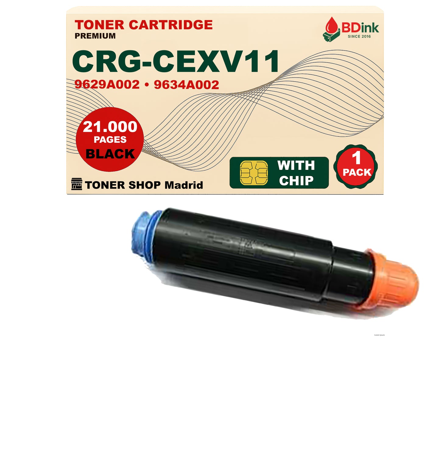 BDink Cartucho Tóner Compatible Canon CEXV11/CEXV12 Negro