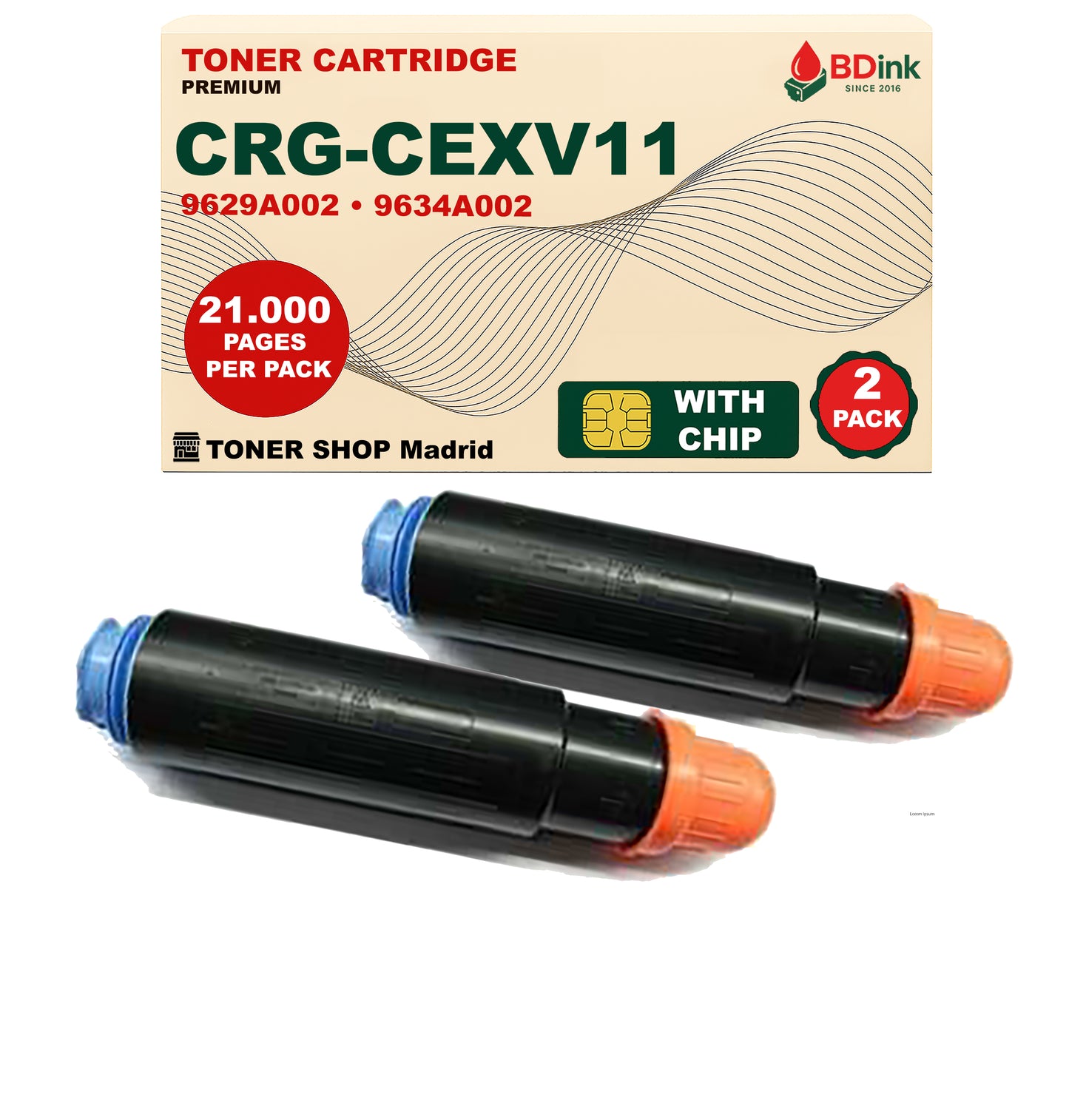 BDink Cartucho Tóner Compatible Canon CEXV11/CEXV12 Negro