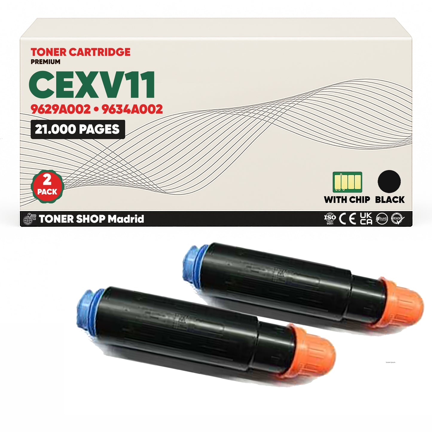 BDink Cartucho Tóner Compatible Canon CEXV11/CEXV12 Negro