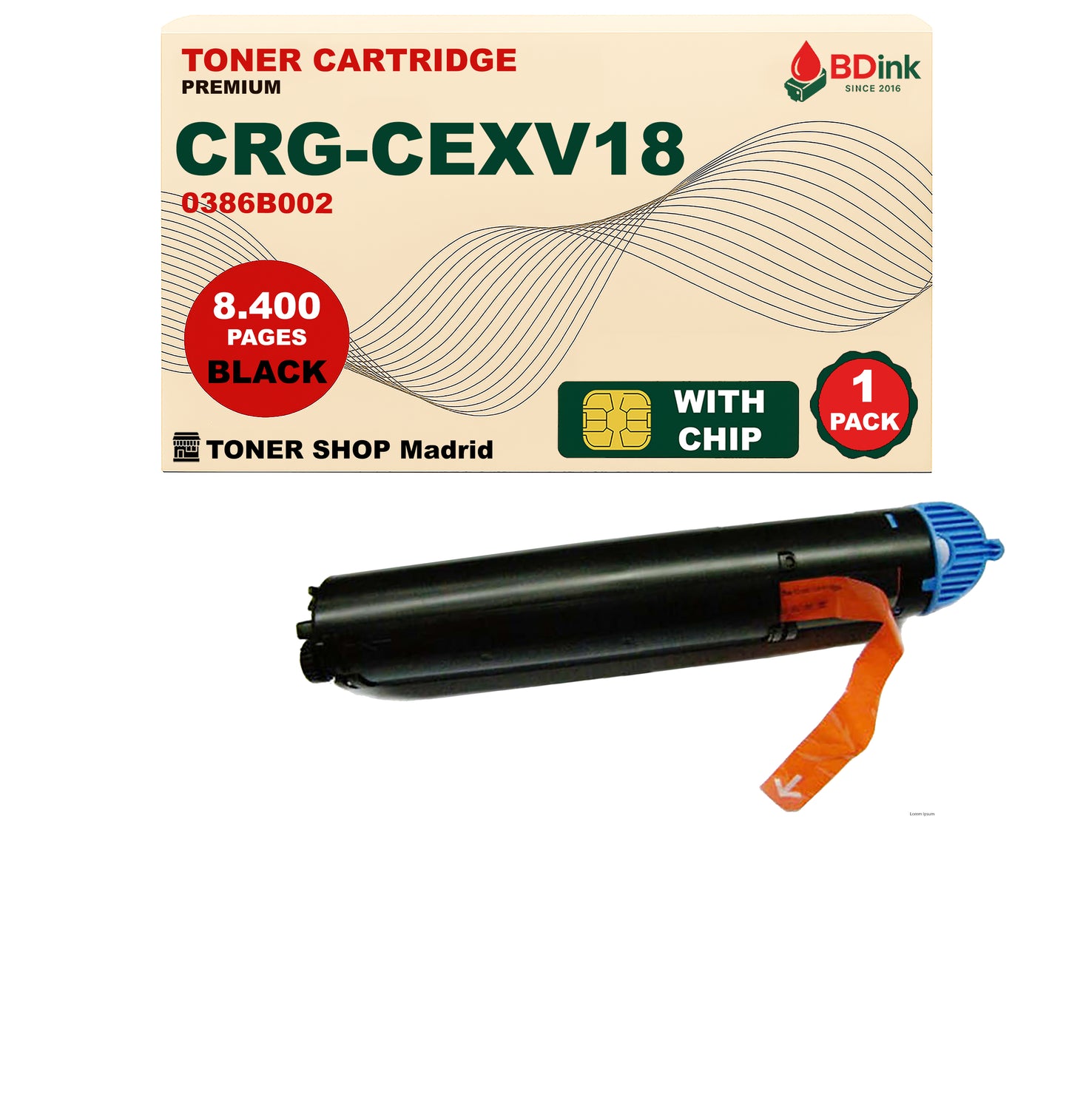 BDink Cartucho Tóner Compatible Canon CEXV18 Negro