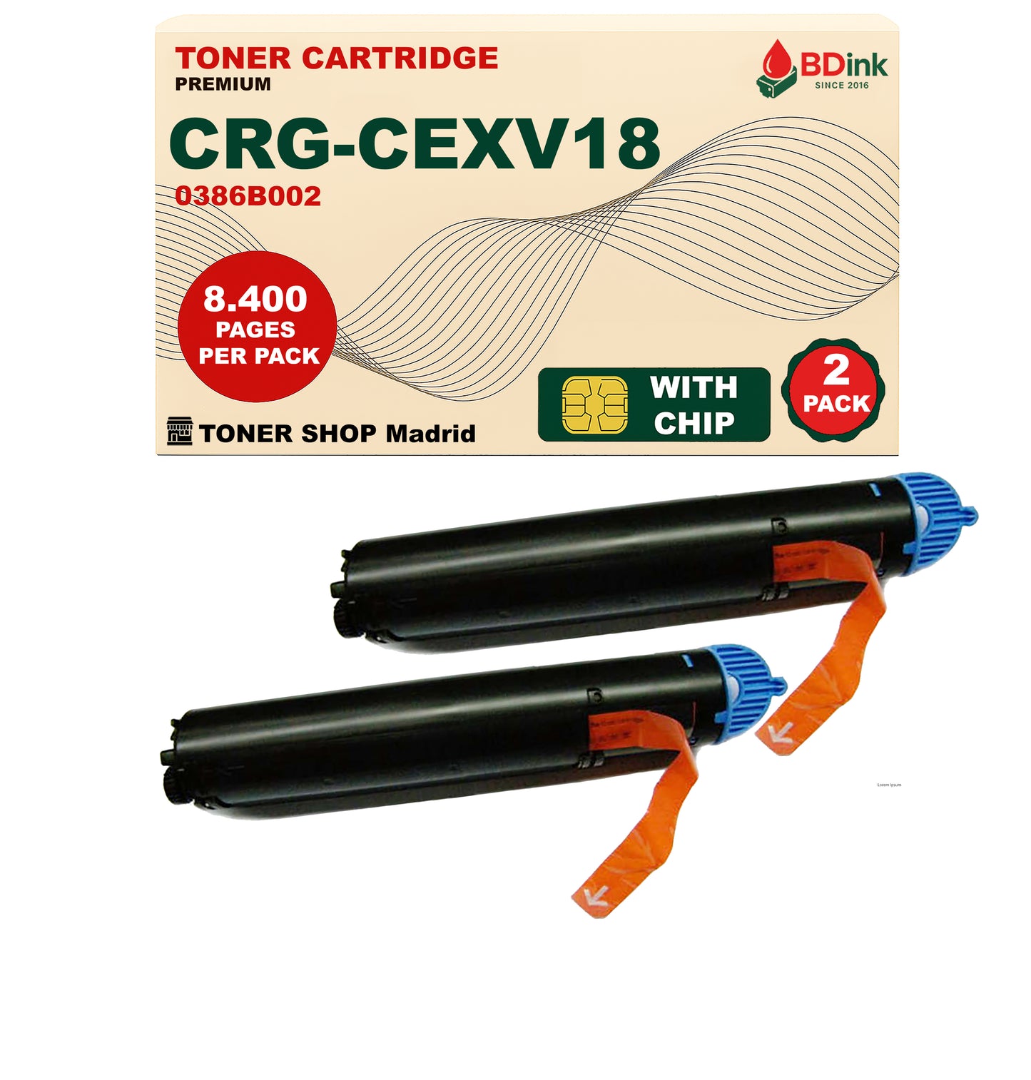 BDink Cartucho Tóner Compatible Canon CEXV18 Negro