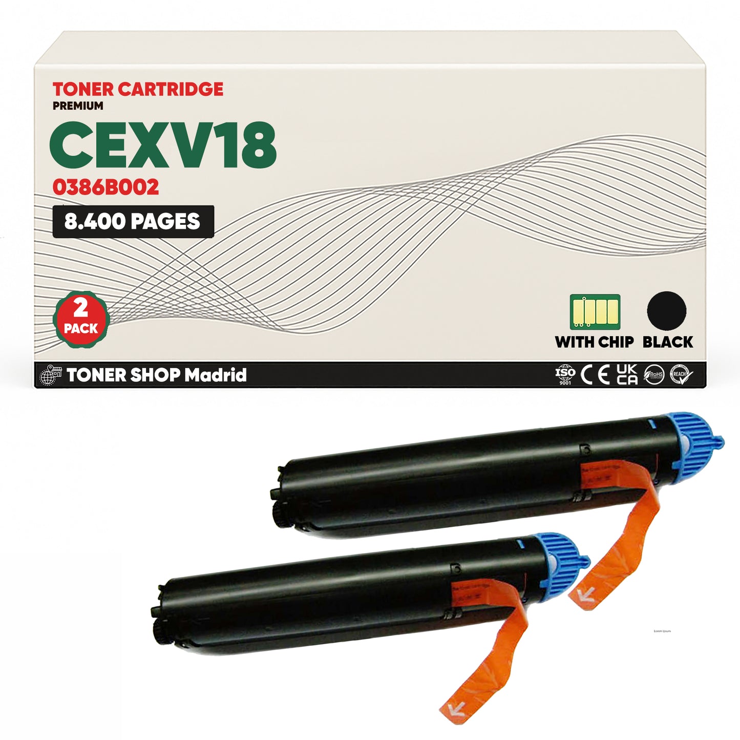BDink Cartucho Tóner Compatible Canon CEXV18 Negro