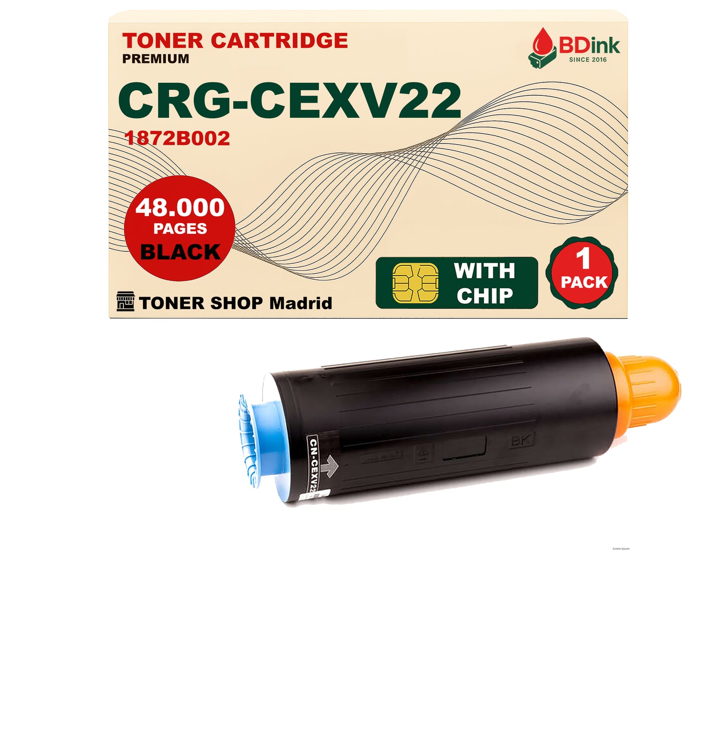 BDink Cartucho Tóner Compatible Canon CEXV22 Negro