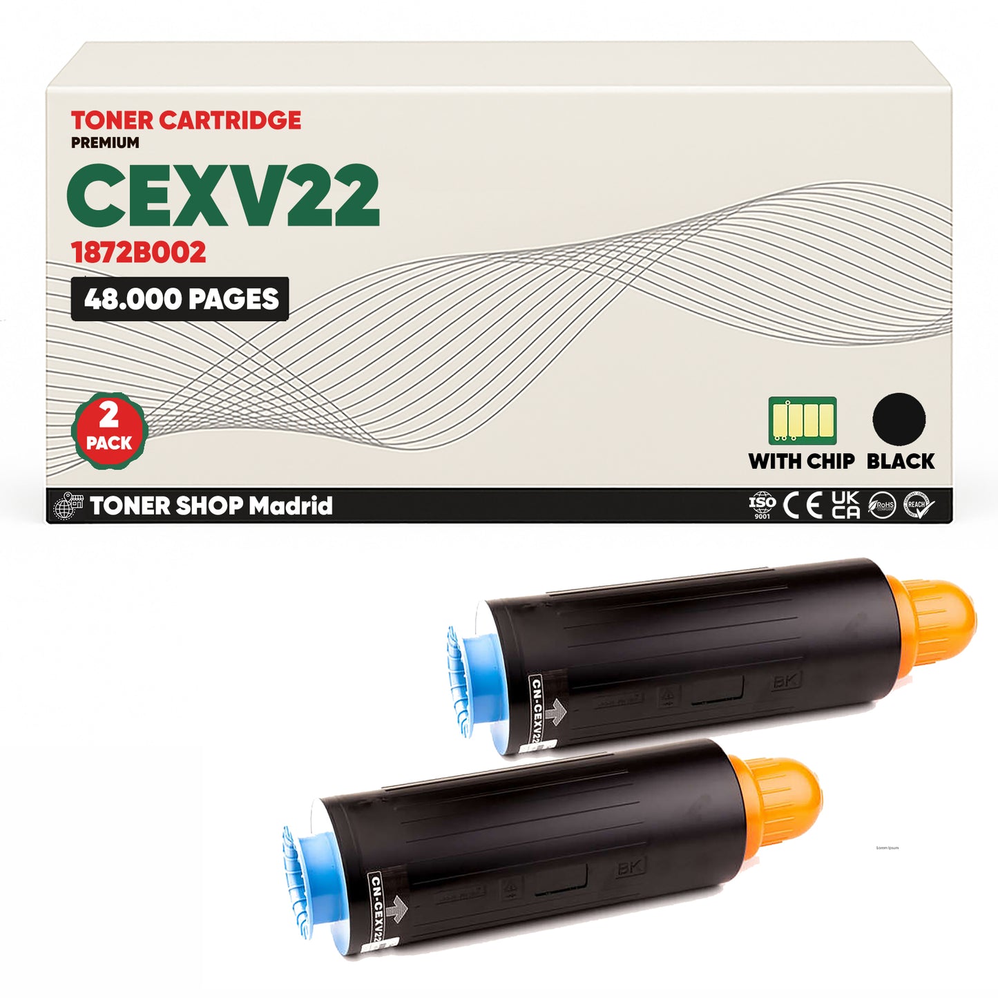 BDink Cartucho Tóner Compatible Canon CEXV22 Negro