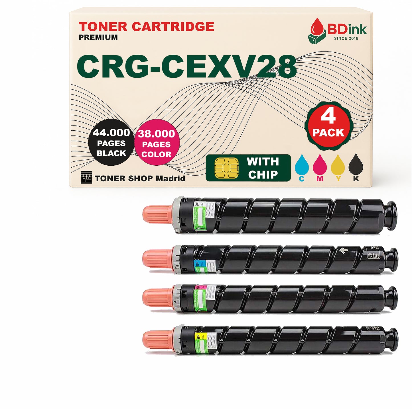 BDink Tóner Compatible Canon C-EXV28 (CMYK 4 Pack)
