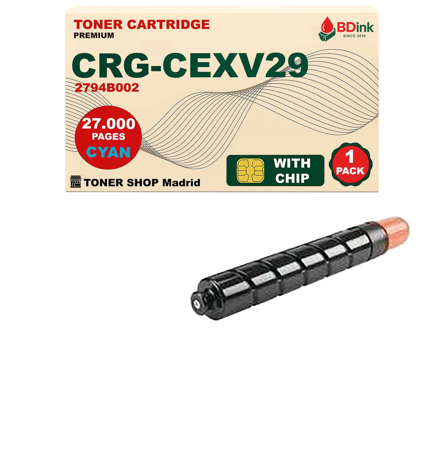 BDink Tóner Compatible Canon CEXV29 (CMYK 4 Pack)