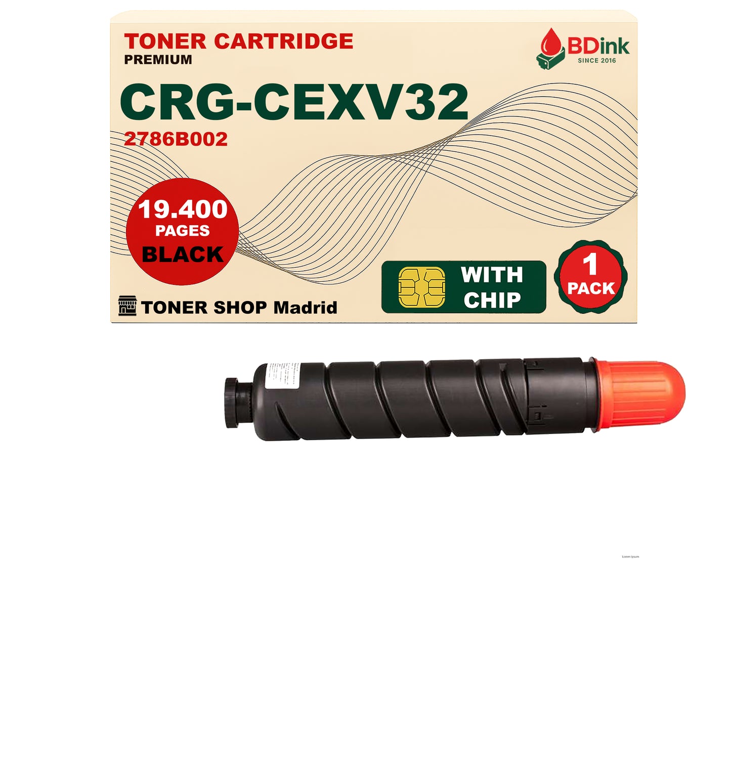 BDink Cartucho Tóner Compatible Canon CEXV32 Negro