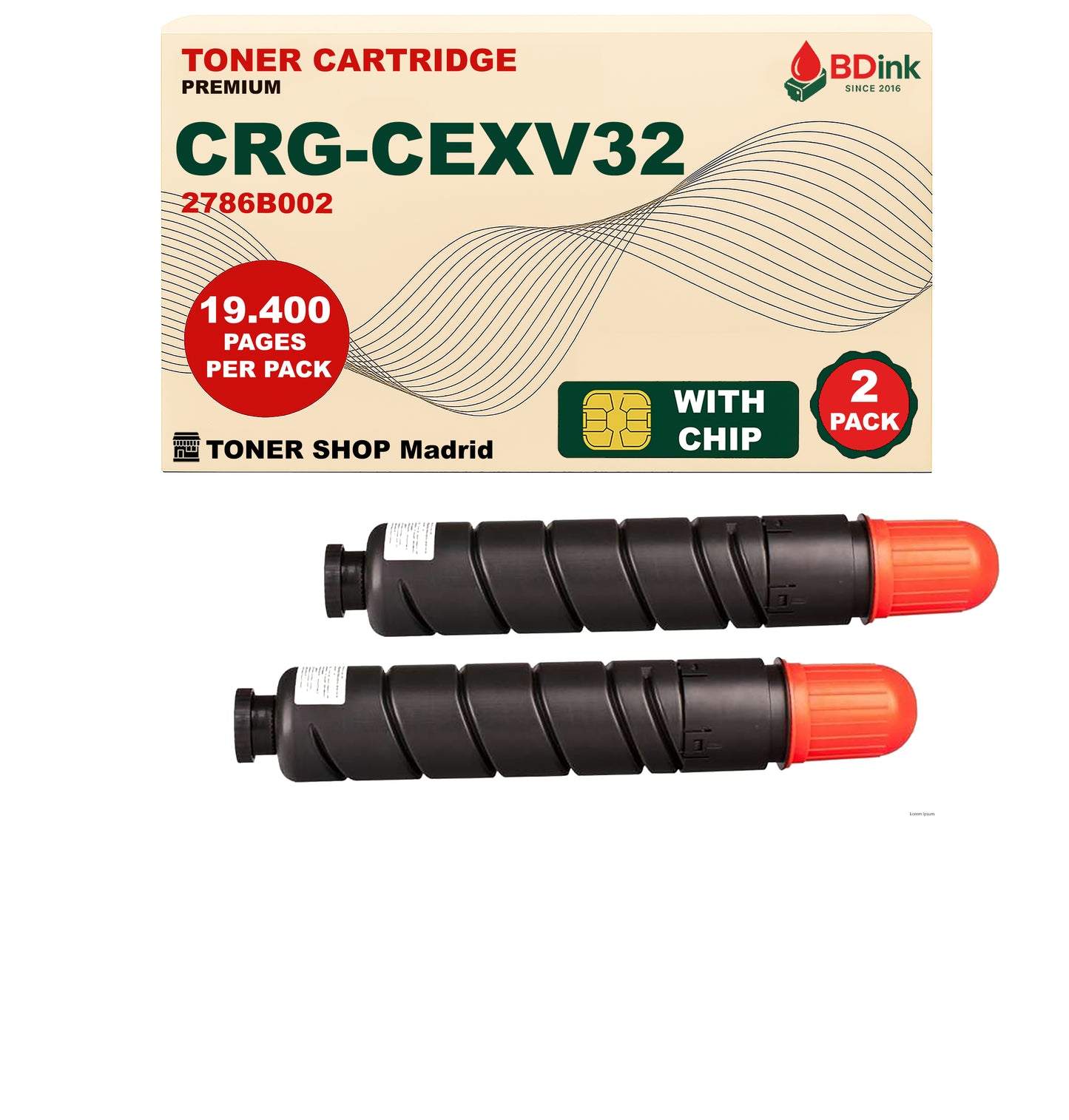 BDink Cartucho Tóner Compatible Canon CEXV32 Negro