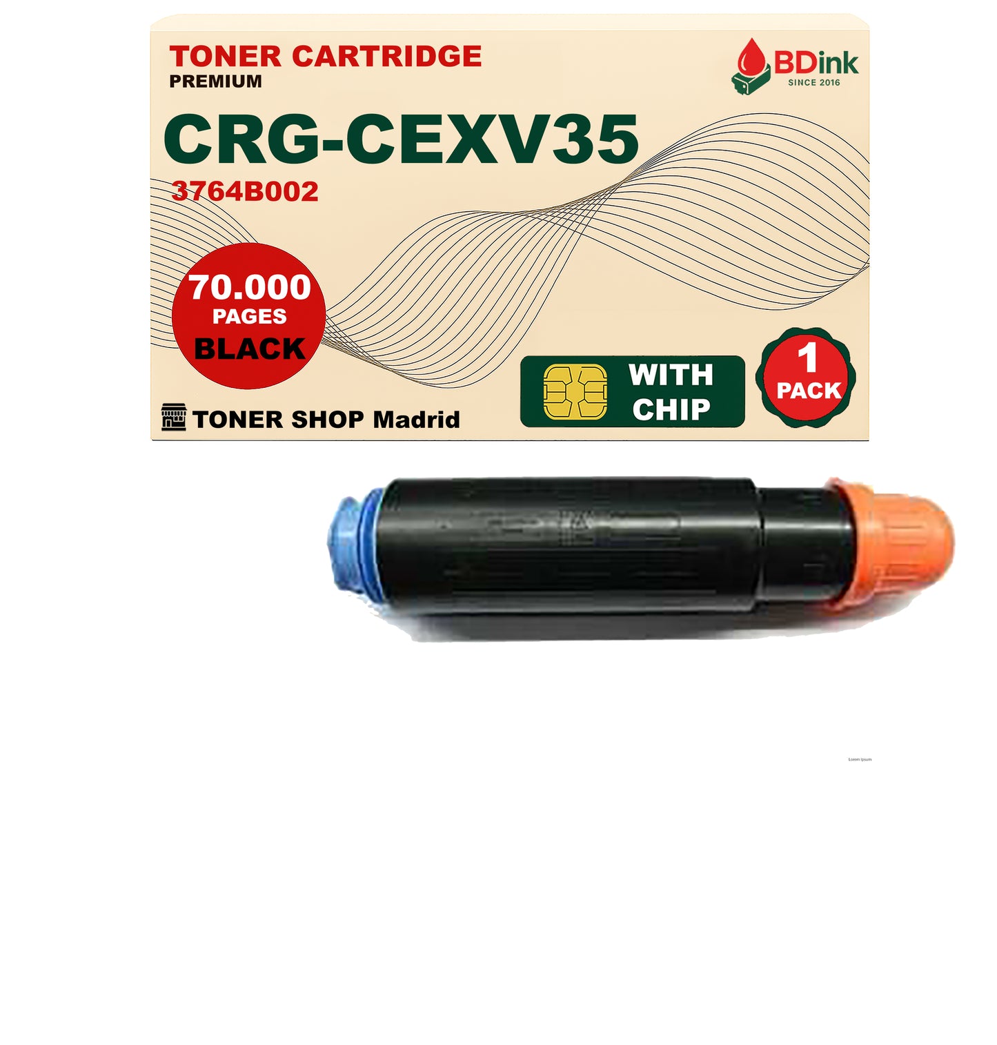 BDink Cartucho Tóner Compatible Canon CEXV35 Negro