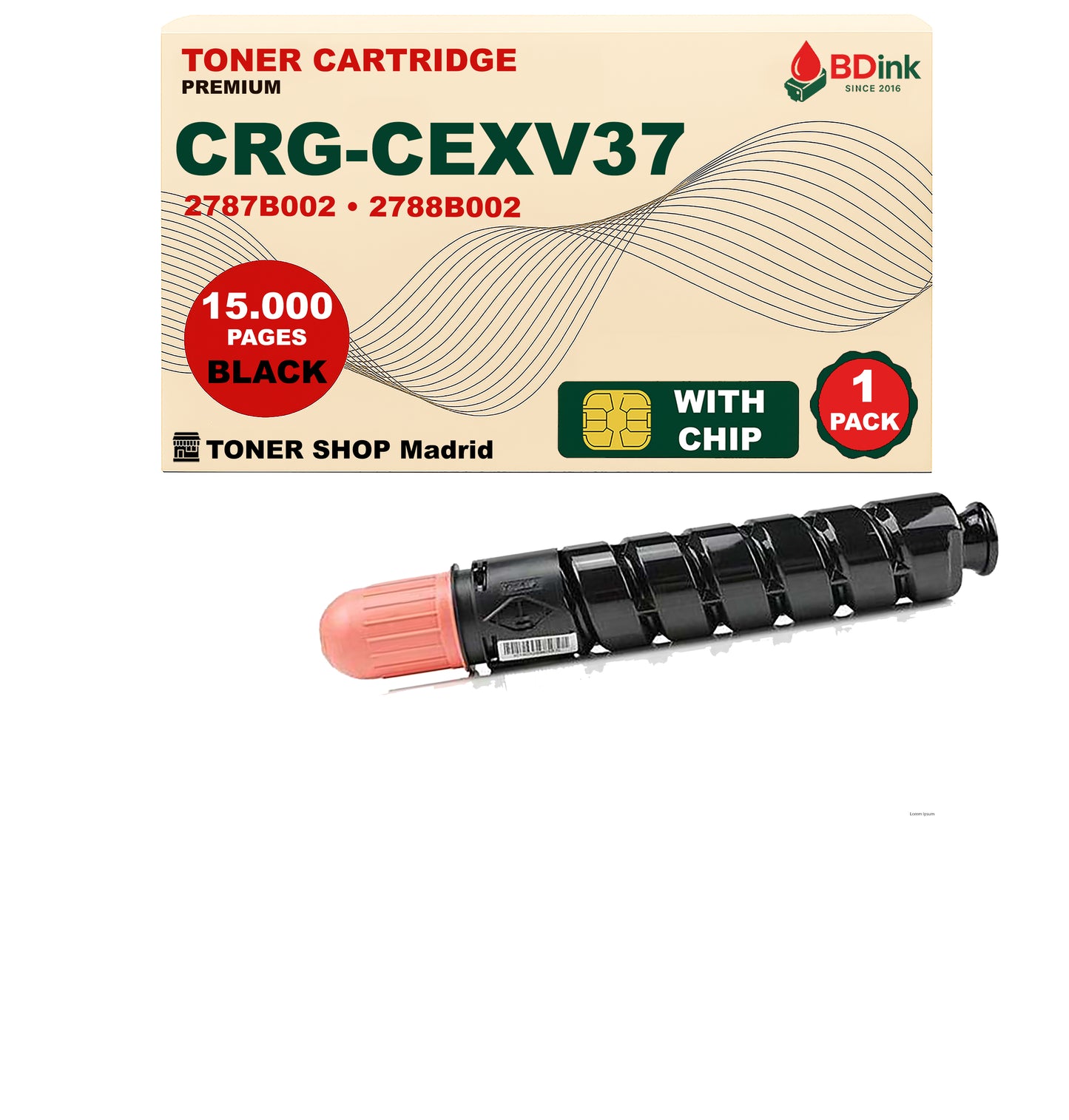 BDink Cartucho Tóner Compatible Canon CEXV37/CEXV43 Negro