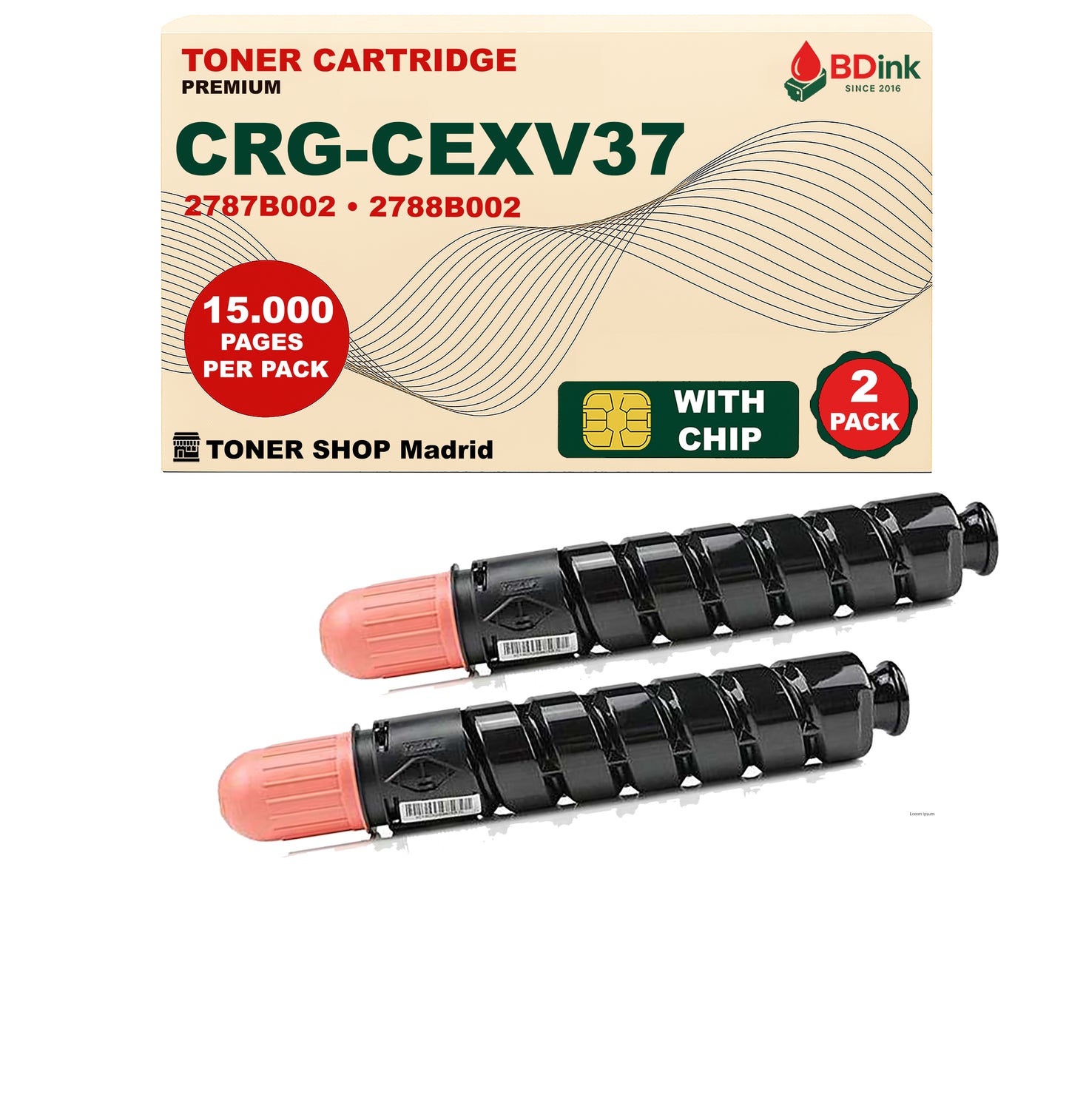 BDink Cartucho Tóner Compatible Canon CEXV37/CEXV43 Negro