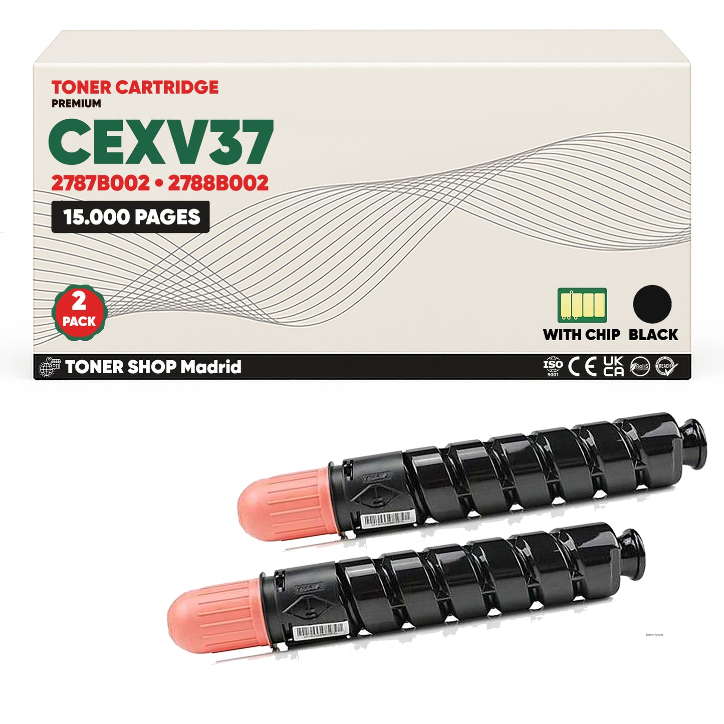 BDink Cartucho Tóner Compatible Canon CEXV37/CEXV43 Negro