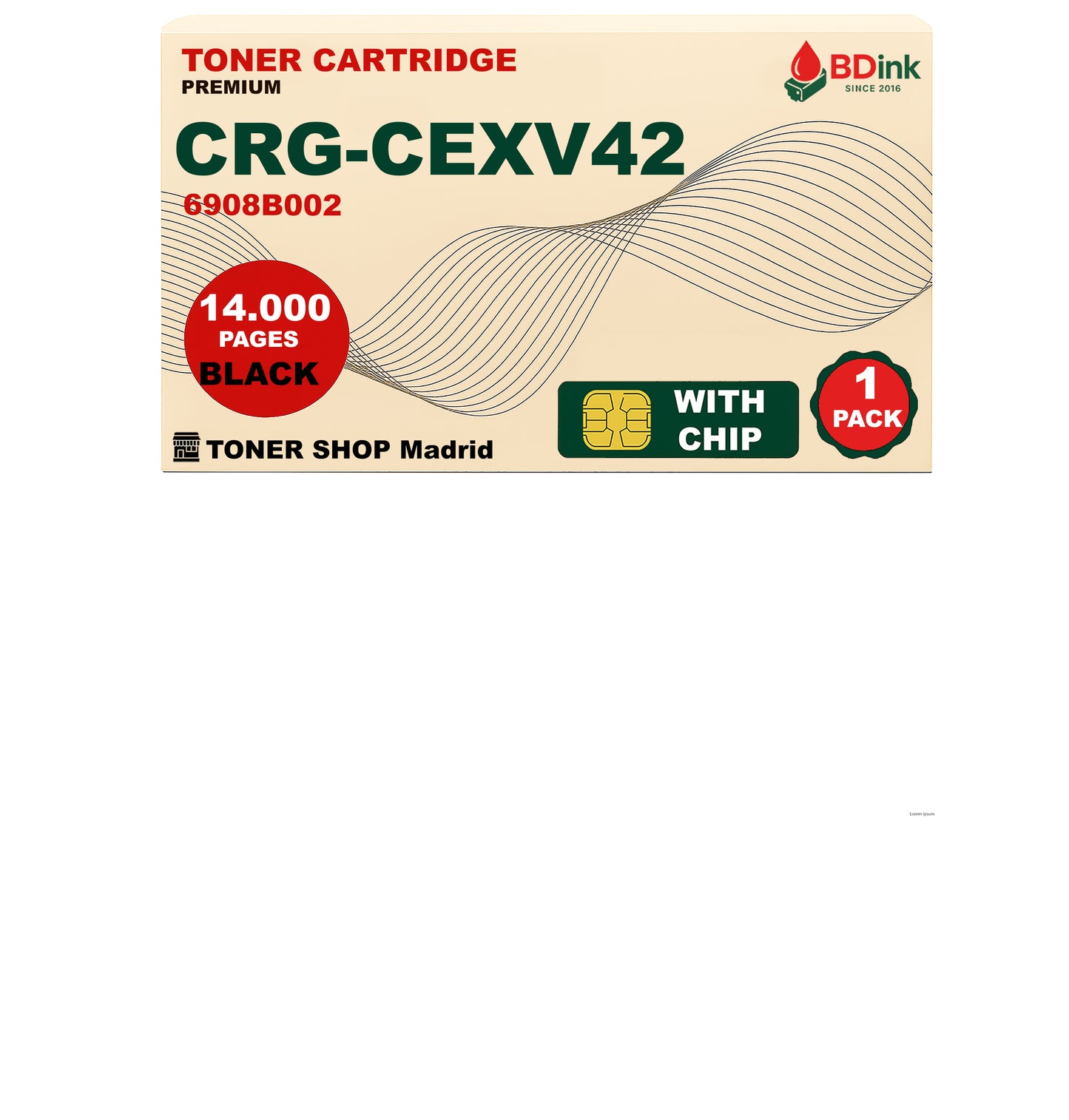 BDink Cartucho Tóner Compatible Canon CEXV42 Negro